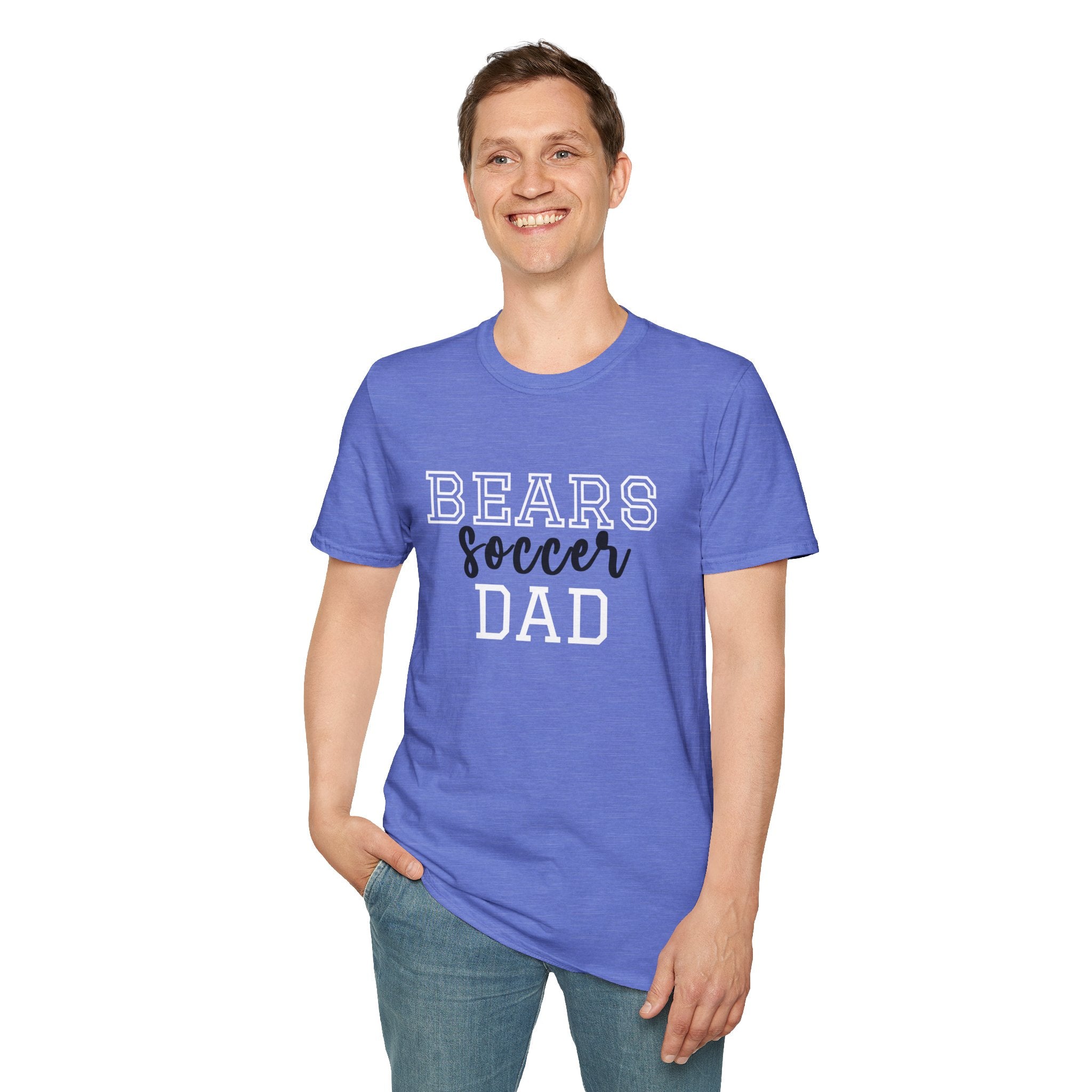 Bears Soccer Dad T-Shirt, Sporty Graphic Tee, Perfect for Team Spirit, Gift for Dad, Casual Wear,