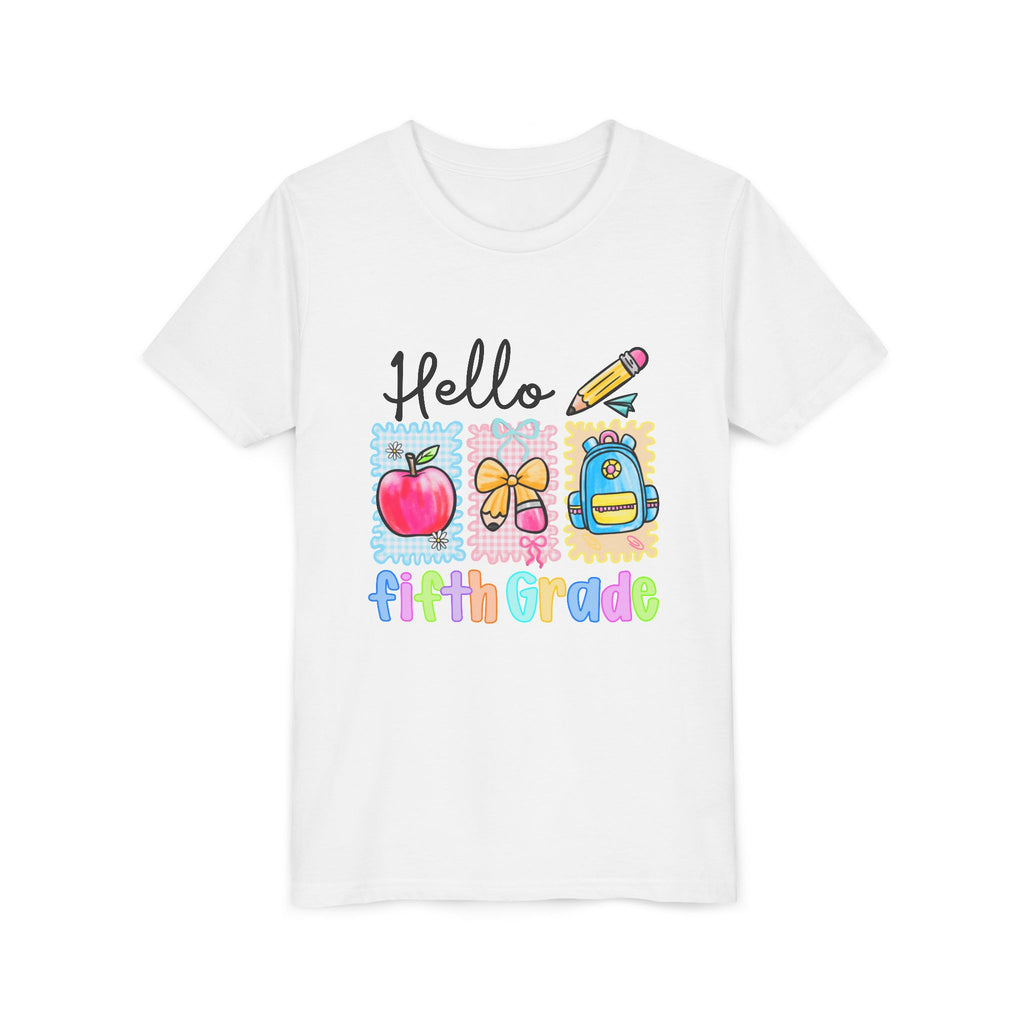 HELLO 5TH GRADE, T-shirt, back to school, youth