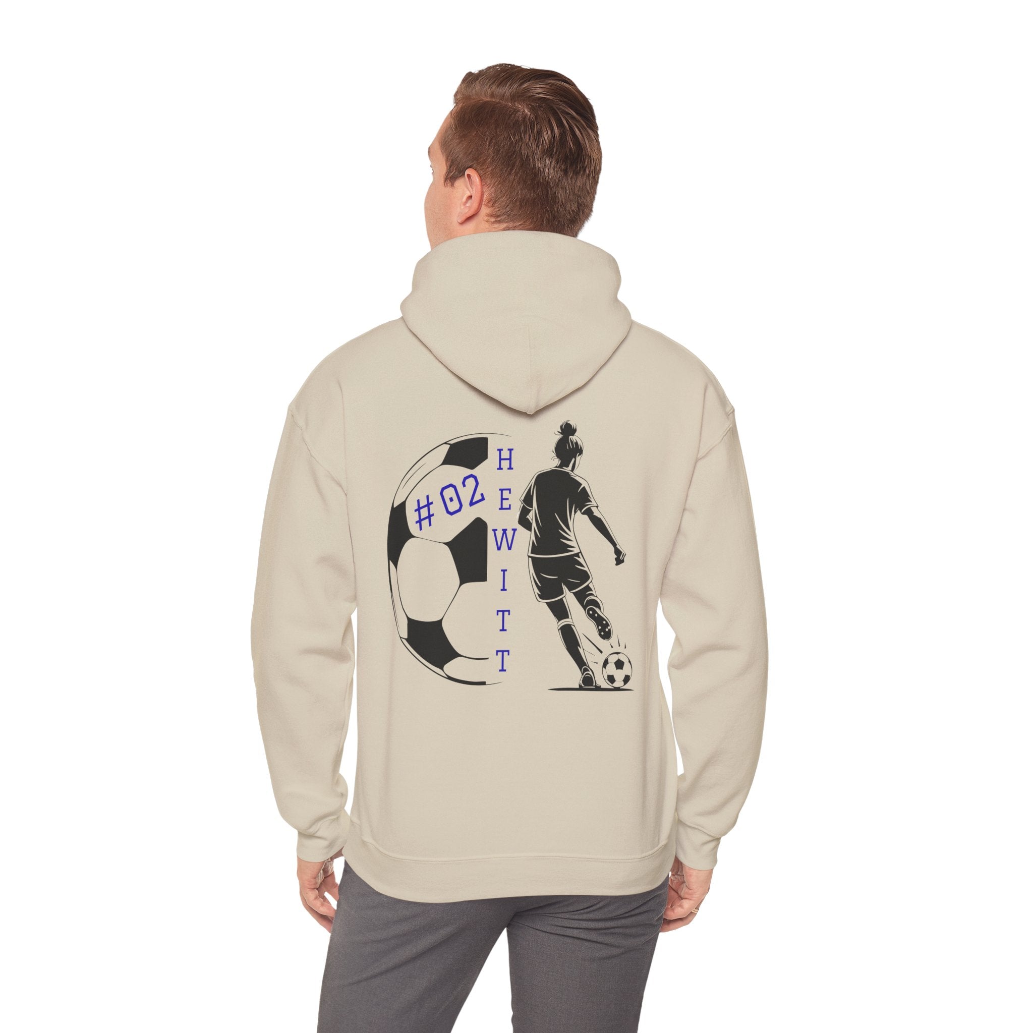 Personalized Soccer Hooded Sweatshirt | Sports Hoodie for Fans, Gift for Athletes, Casual Wear, Team Spirit Apparel