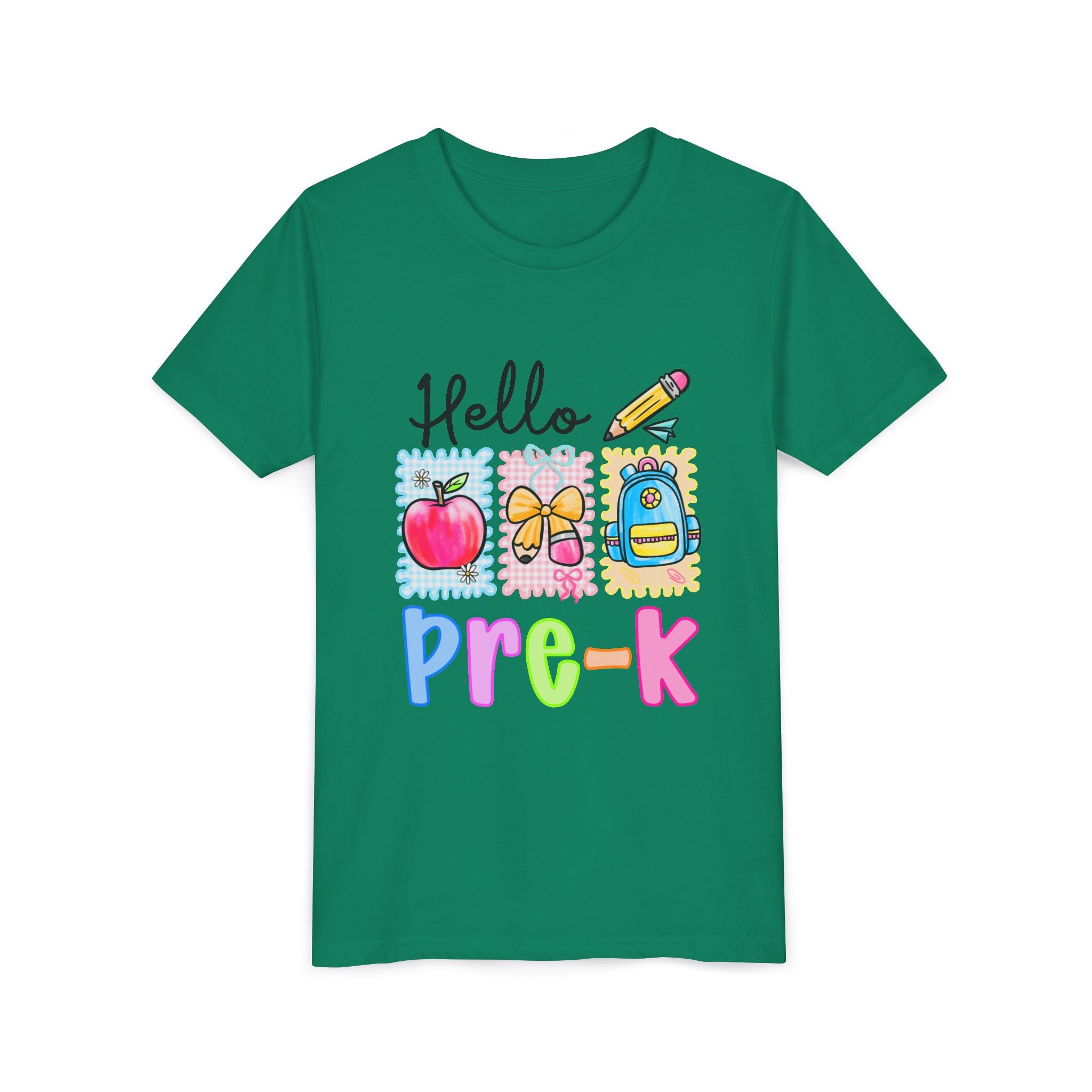 HELLO PRE-K,  Tee for Kids, Back to School Shirt, Preschool T-Shirt, Toddler Outfits, Fun Classroom Wear