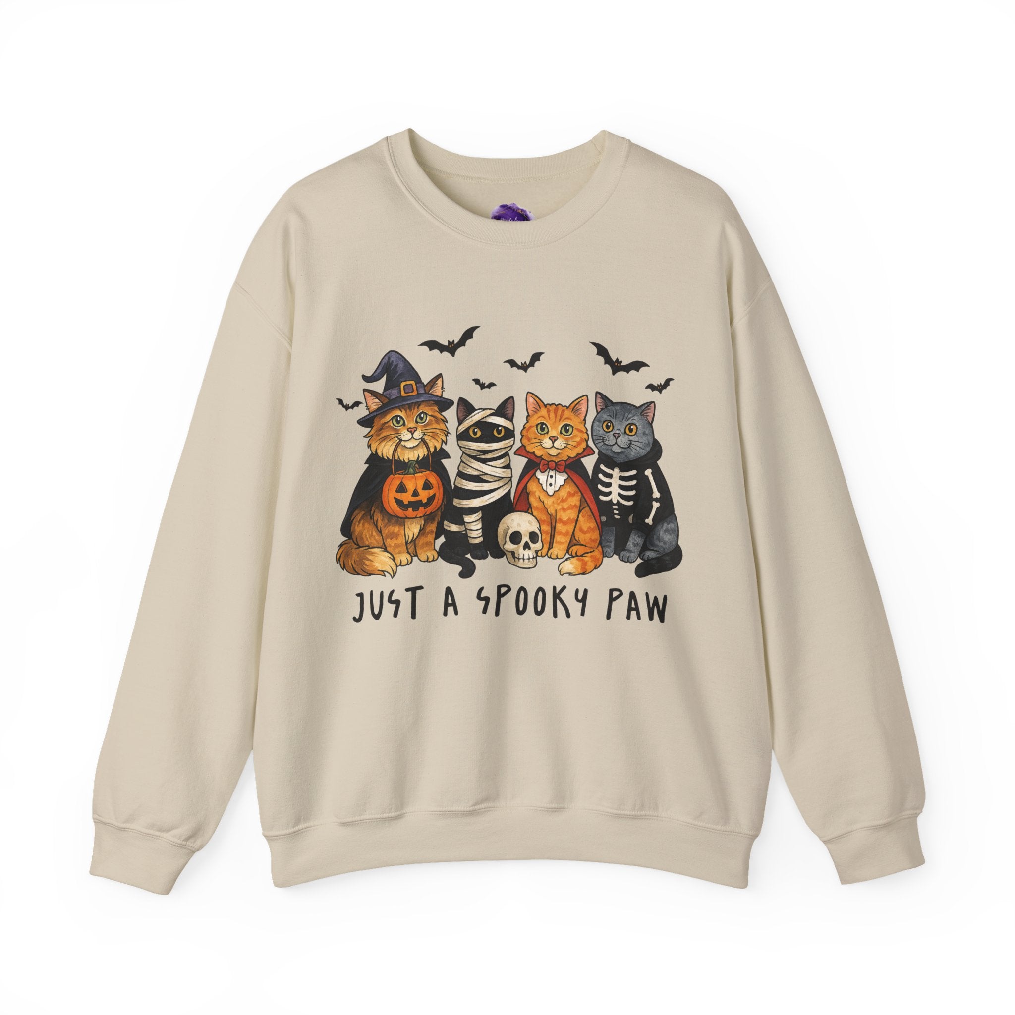 Cats in Halloween Costumes/ Unisex Heavy Blend Crewneck Sweatshirt - Cozy Sportswear, Everyday Comfort, Gift Idea