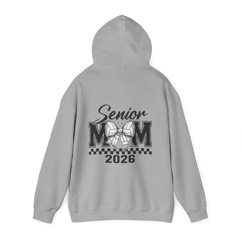 Custom Senior Volleyball Mom Hoodie, Graduation Gift, Personalized Sweatshirt, Unisex Hooded Sweatshirt, Class of 2026 Apparel