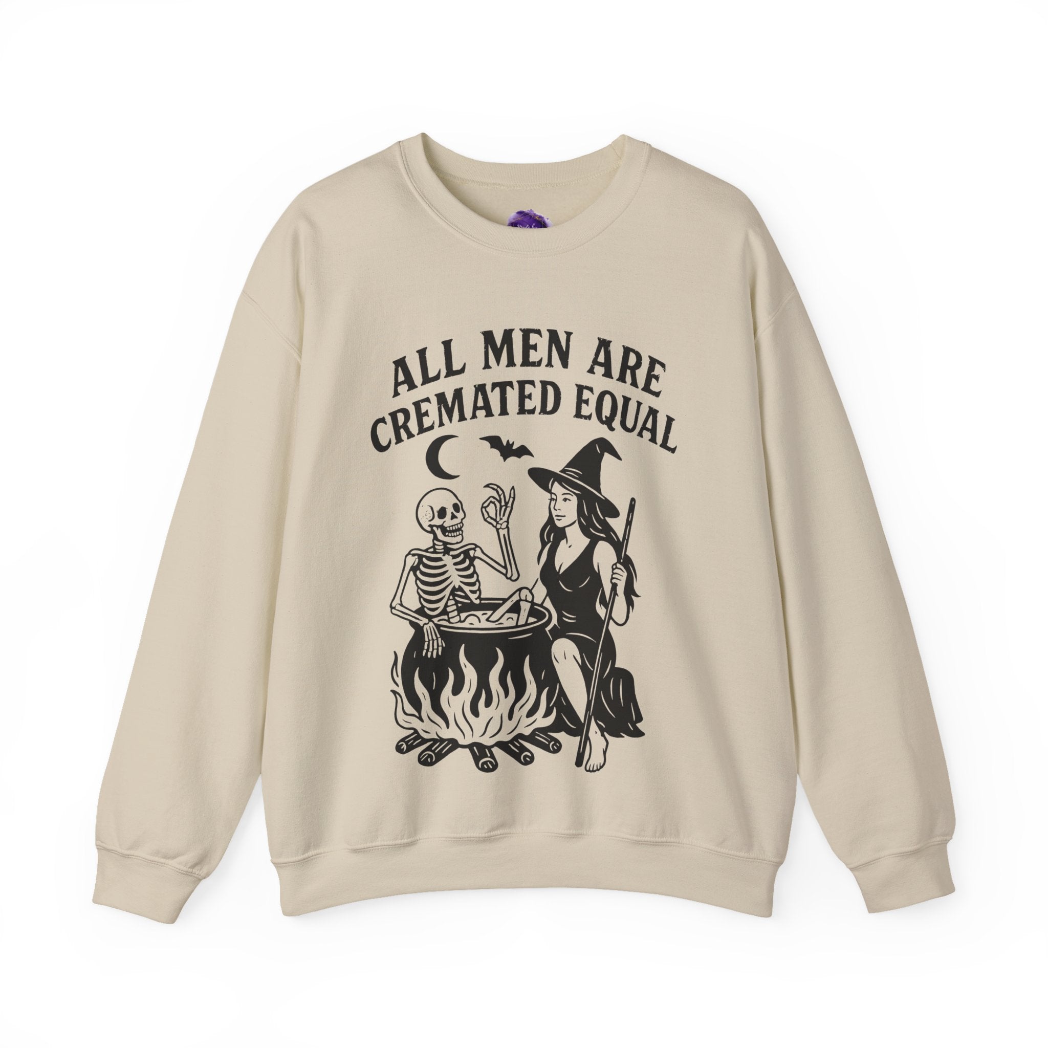 All Men are Cremated Equal, Unisex Crewneck, Fall Fashion, Spooky Season Gift, Themed Clothing