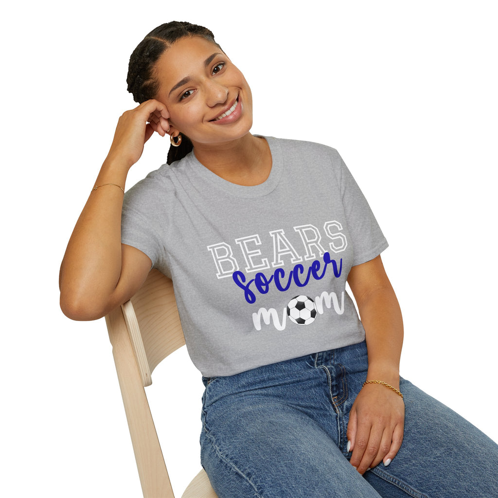 Bears Soccer Mom T-Shirt, Sporty Graphic Tee, Perfect for Team Spirit, Gift for Mom, Casual Wear,