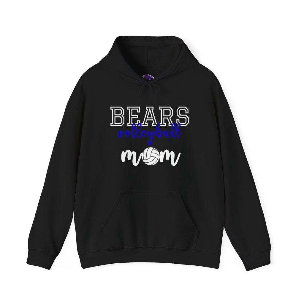 Bears Volleyball Mom Hoodie - Personalized Sportswear for Proud MOMS, Gift for Volleyball Enthusiasts, Customizable Hooded Sweatshirt