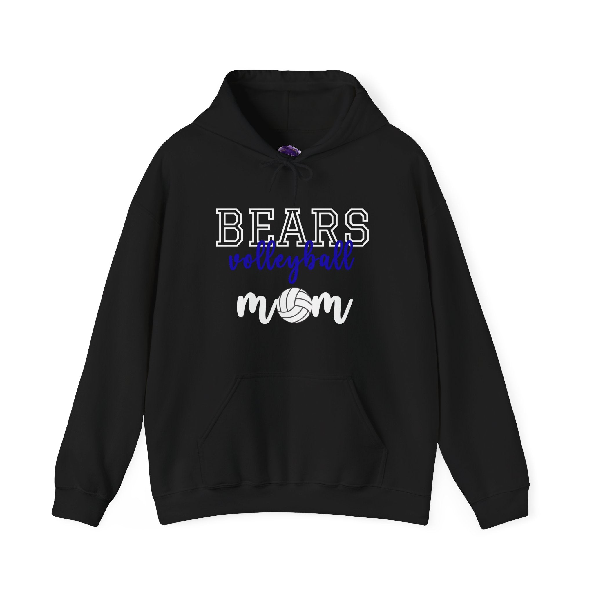 Bears Volleyball Mom Hoodie - Personalized Sportswear for Proud MOMS, Gift for Volleyball Enthusiasts, Customizable Hooded Sweatshirt