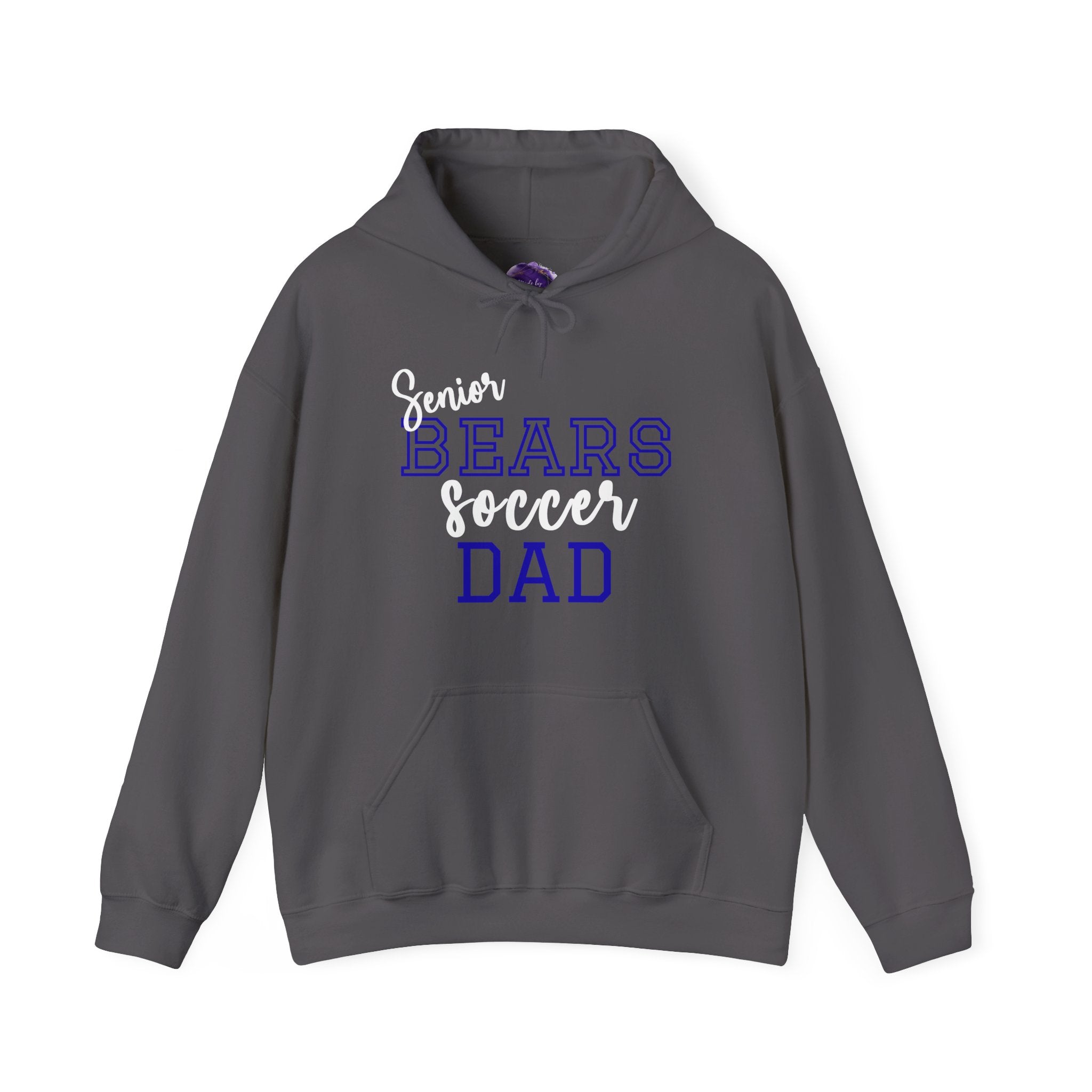 Senior Bears Soccer Dad Hoodie, Unisex Heavy Blend Hoodie for Sports Fans, Personalized Sweatshirt, Game Day Apparel