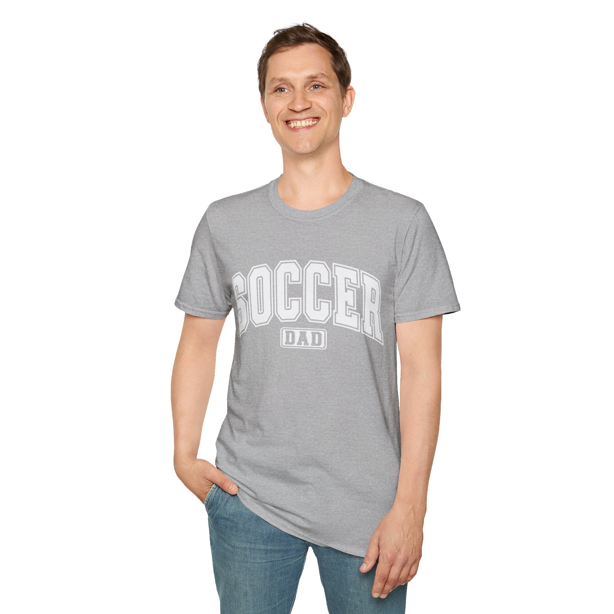 Soccer Dad T-Shirt, Sporty Graphic Tee, Perfect for Team Spirit, Gift for Dad, Casual Wear,