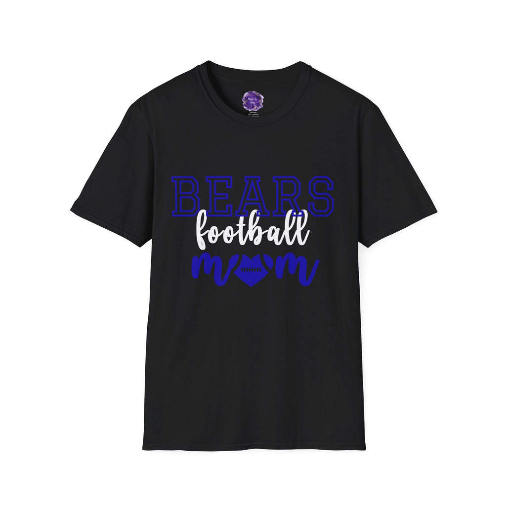 Bears Football Mom T-Shirt, Unisex Tee, Sporty Apparel for Game Day, Perfect for Football Moms, Great Gift Idea