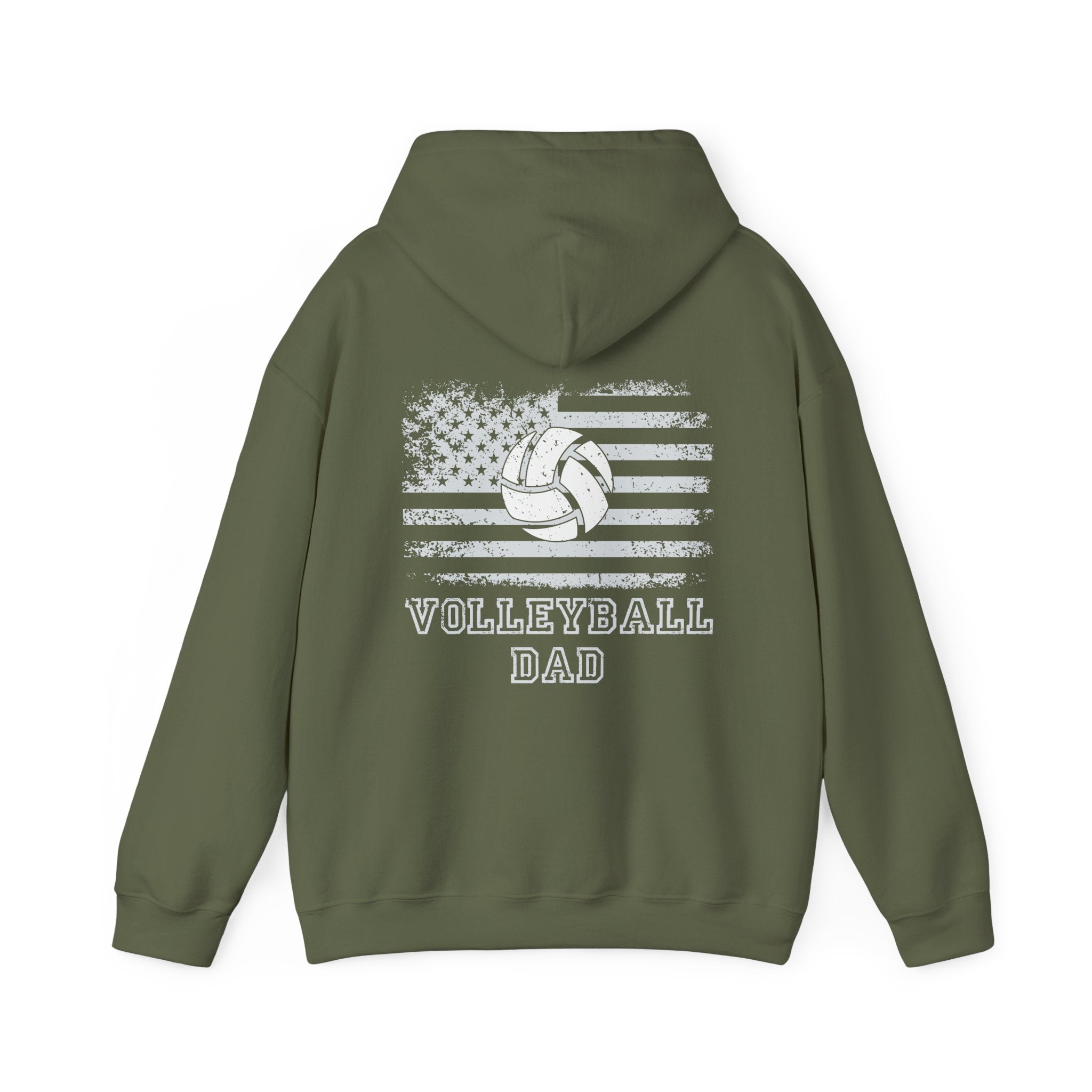 Volleyball Dad Hooded Sweatshirt (Logo on back) Personalization on front