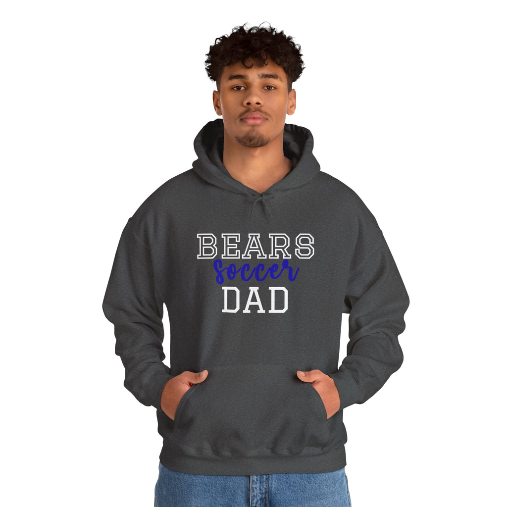 Bears Soccer Dad Hoodie, Unisex Heavy Blend Hoodie for Sports Fans, Personalized Sweatshirt, Game Day Apparel