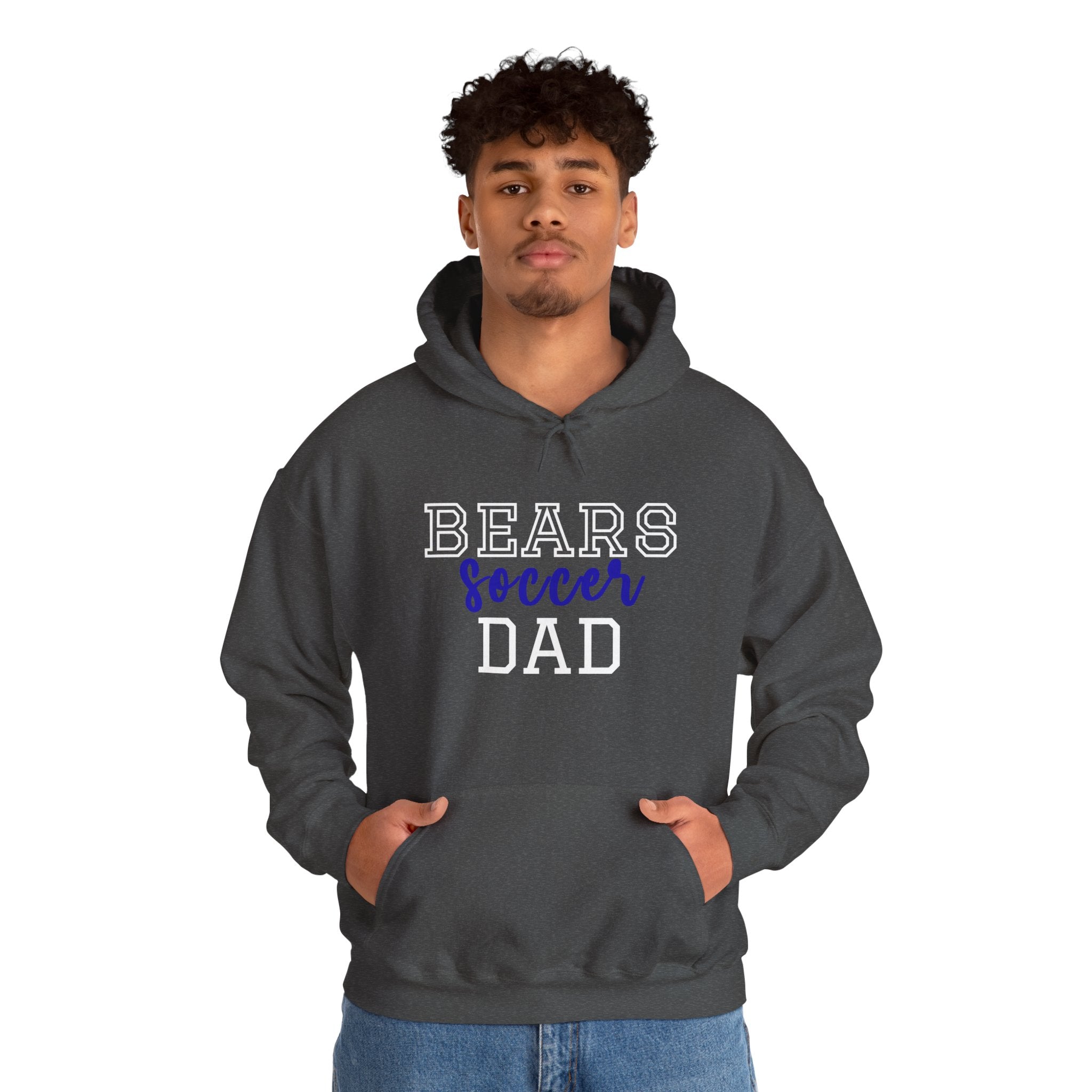 Bears Soccer Dad Hoodie, Unisex Heavy Blend Hoodie for Sports Fans, Personalized Sweatshirt, Game Day Apparel
