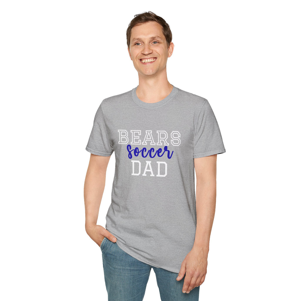 Bears Soccer Dad T-Shirt, Sporty Graphic Tee, Perfect for Team Spirit, Gift for Dad, Casual Wear,
