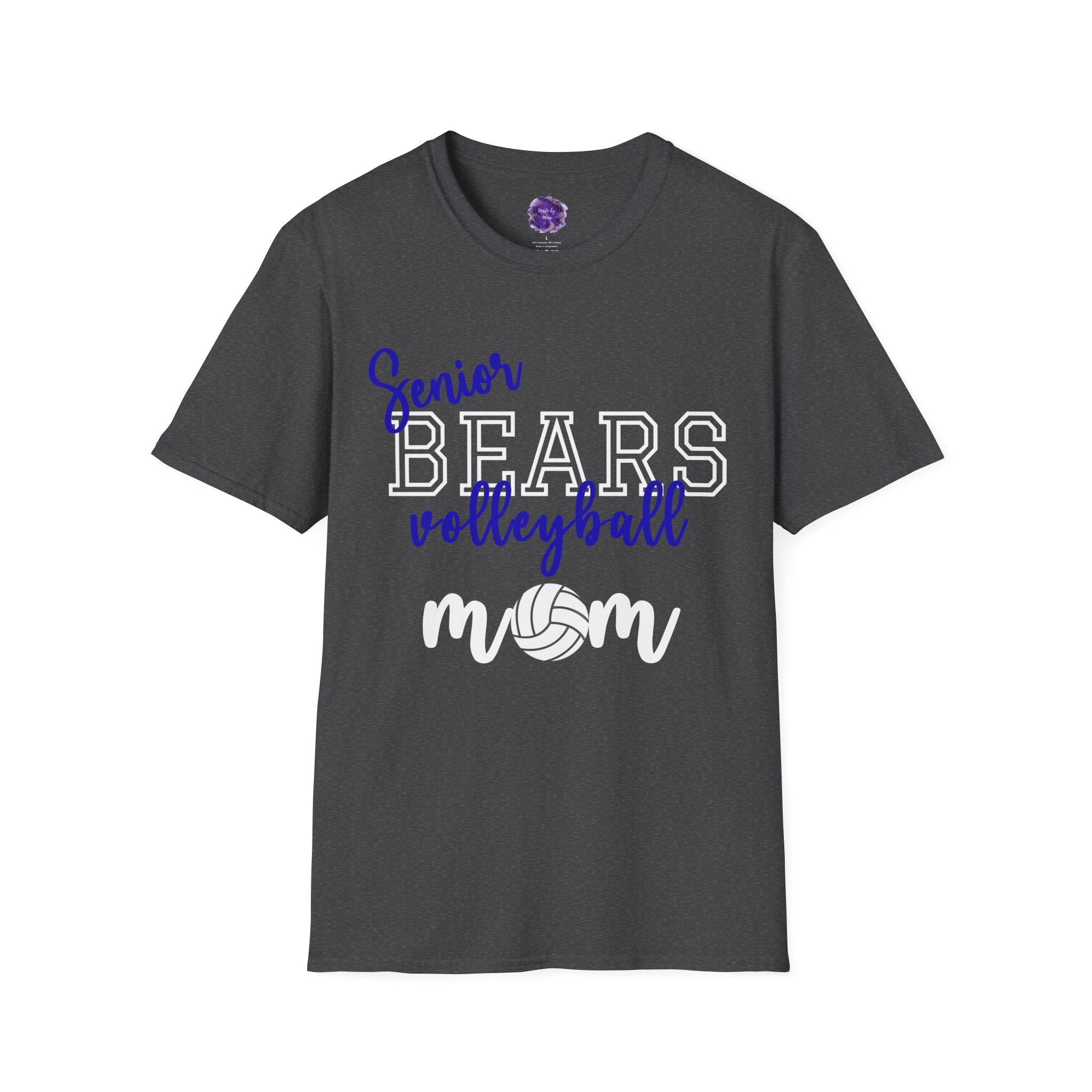 Senior Bears Volleyball Mom T-Shirt | Unisex Sports Tee for Supportive Moms | Perfect Gift for Game Days, Birthdays, Holidays