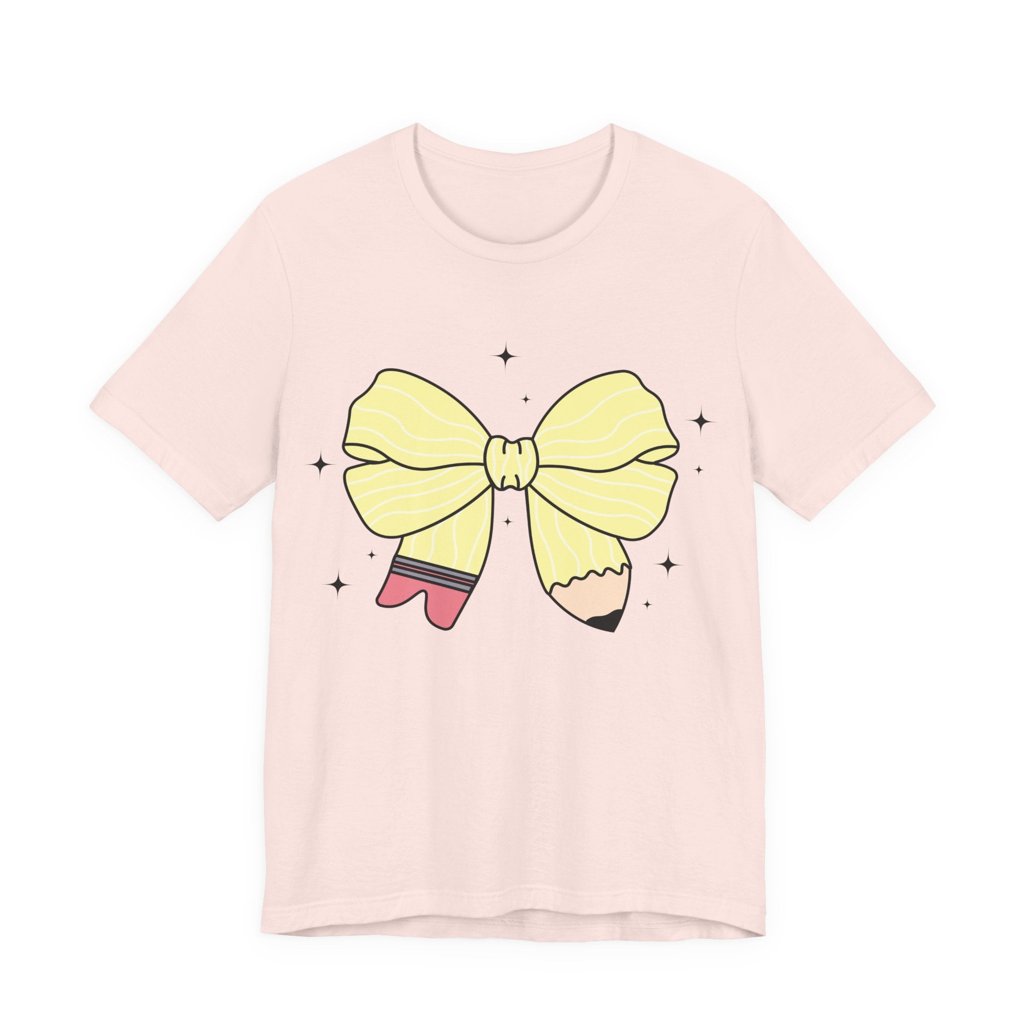 Pencil Coquette Bow T-shirt, Teacher tee