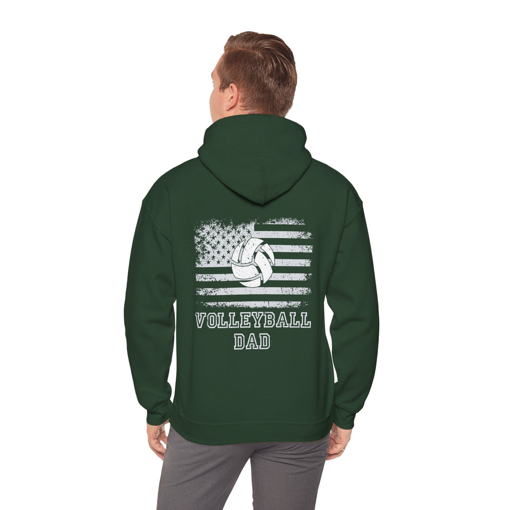 Volleyball Dad Hooded Sweatshirt (Logo on back) Personalization on front
