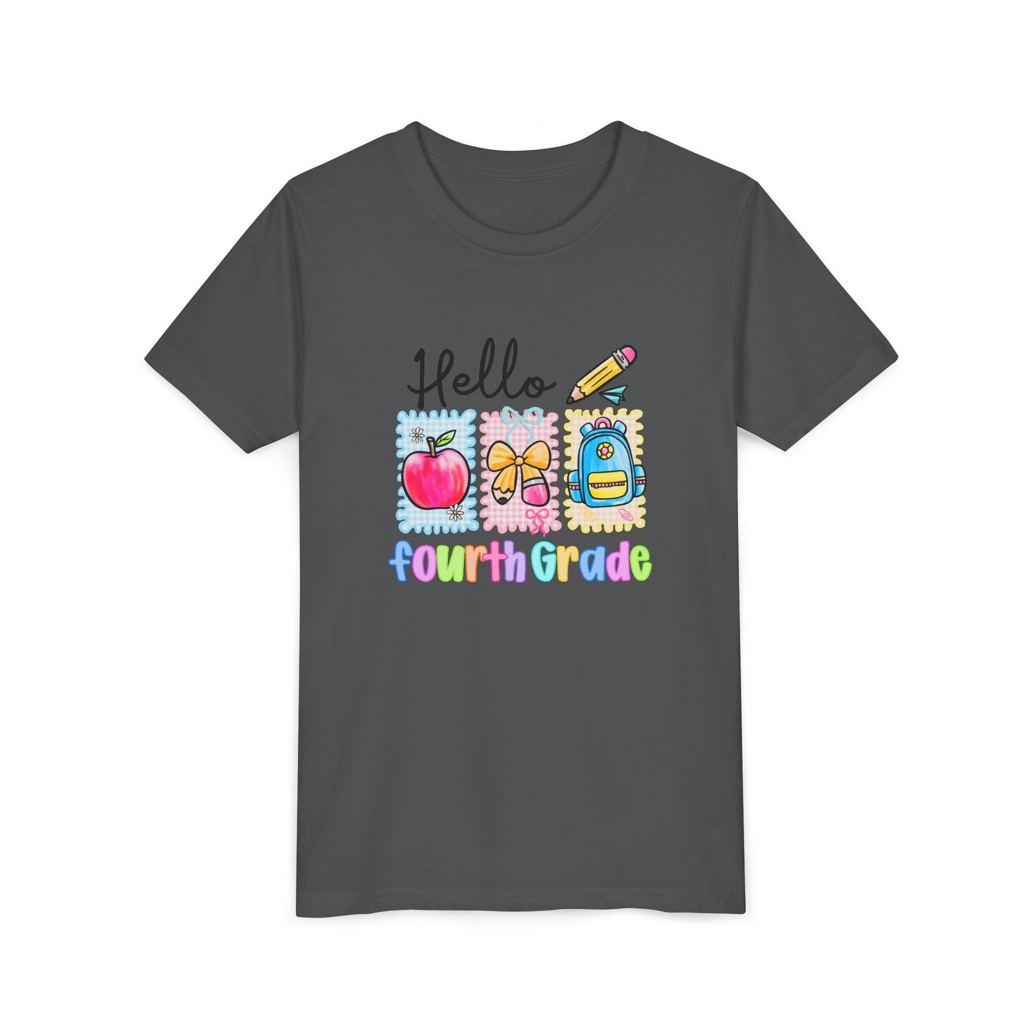 HELLO 4TH GRADE, T- Shirt - Youth Short Sleeve