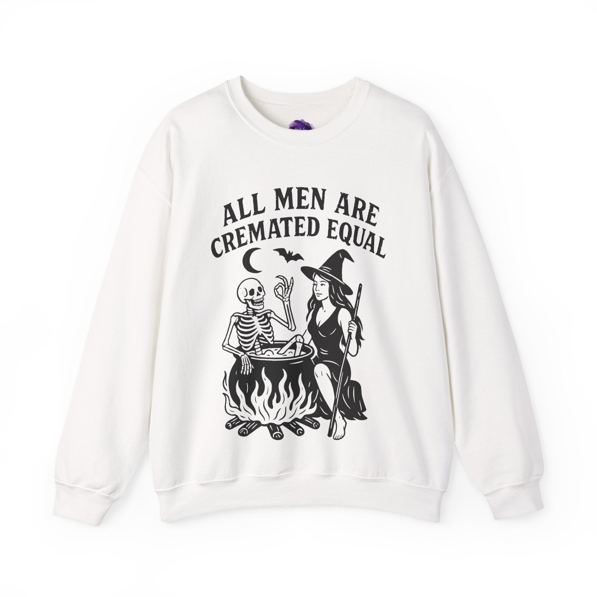 All Men are Cremated Equal, Unisex Crewneck, Fall Fashion, Spooky Season Gift, Themed Clothing