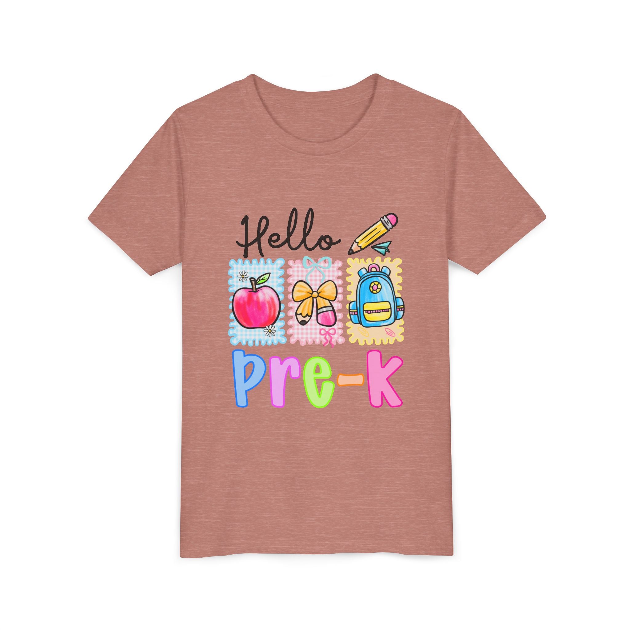 HELLO PRE-K,  Tee for Kids, Back to School Shirt, Preschool T-Shirt, Toddler Outfits, Fun Classroom Wear