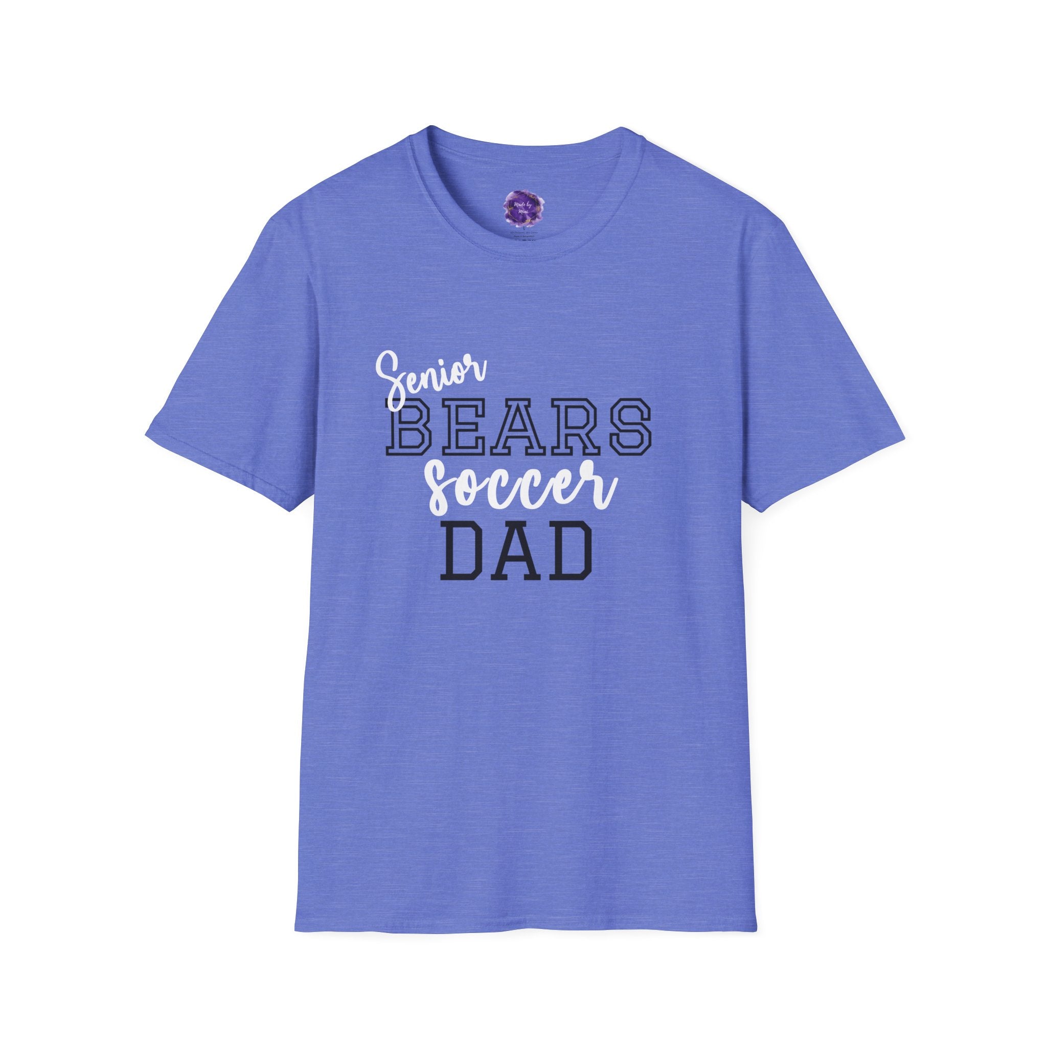 SENIOR  Bears Soccer Dad T-Shirt, Sporty Graphic Tee, Perfect for Team Spirit, Gift for Dad, Casual Wear,