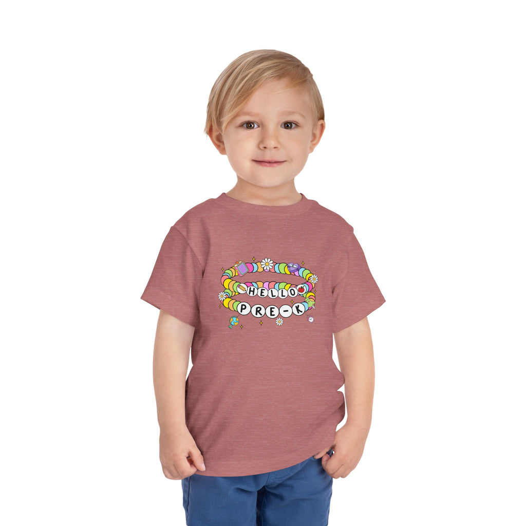 Hello Pre-K/ Cheerful Toddler Tee, Colorful Kids T-Shirt, Back to School