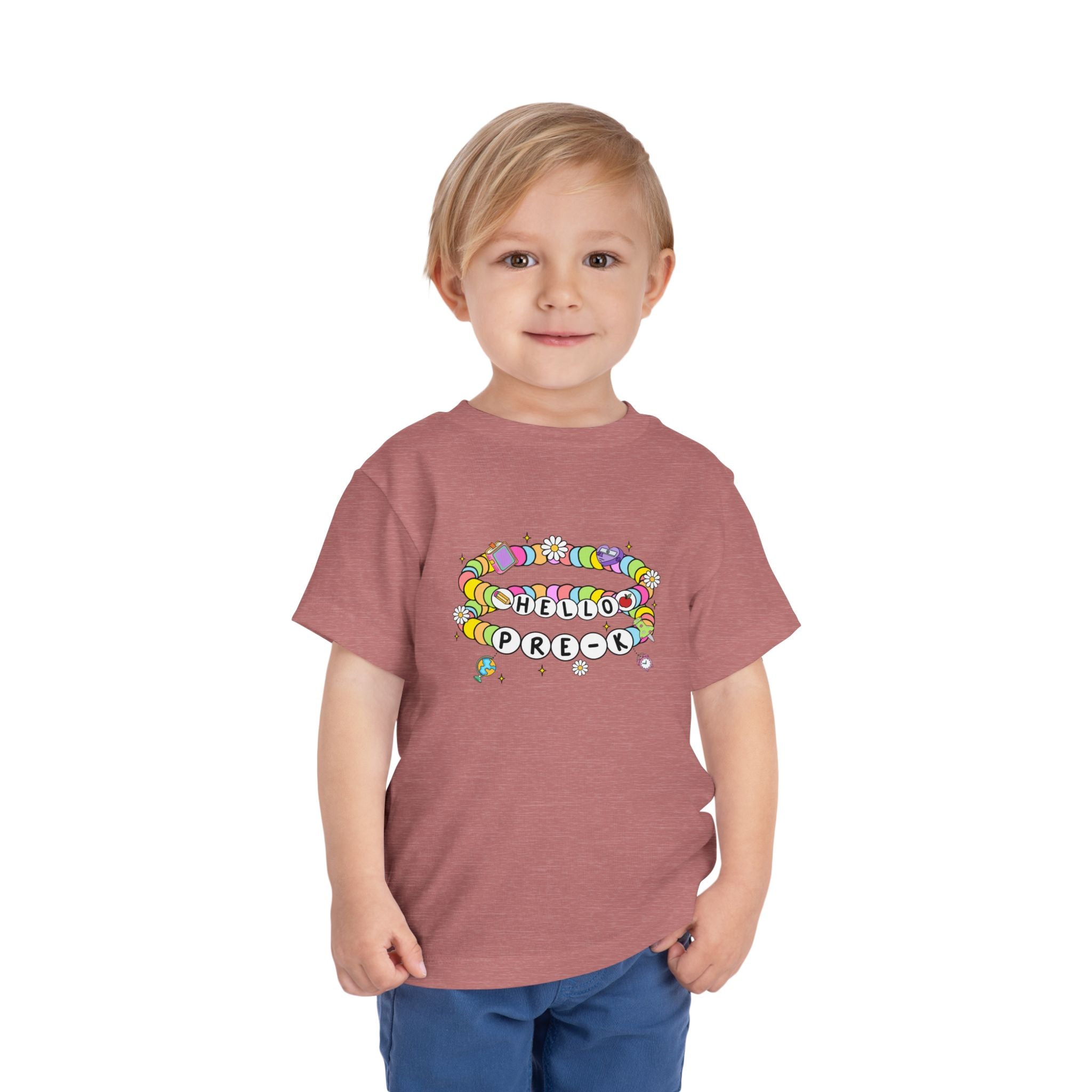 Hello Pre-K/ Cheerful Toddler Tee, Colorful Kids T-Shirt, Back to School