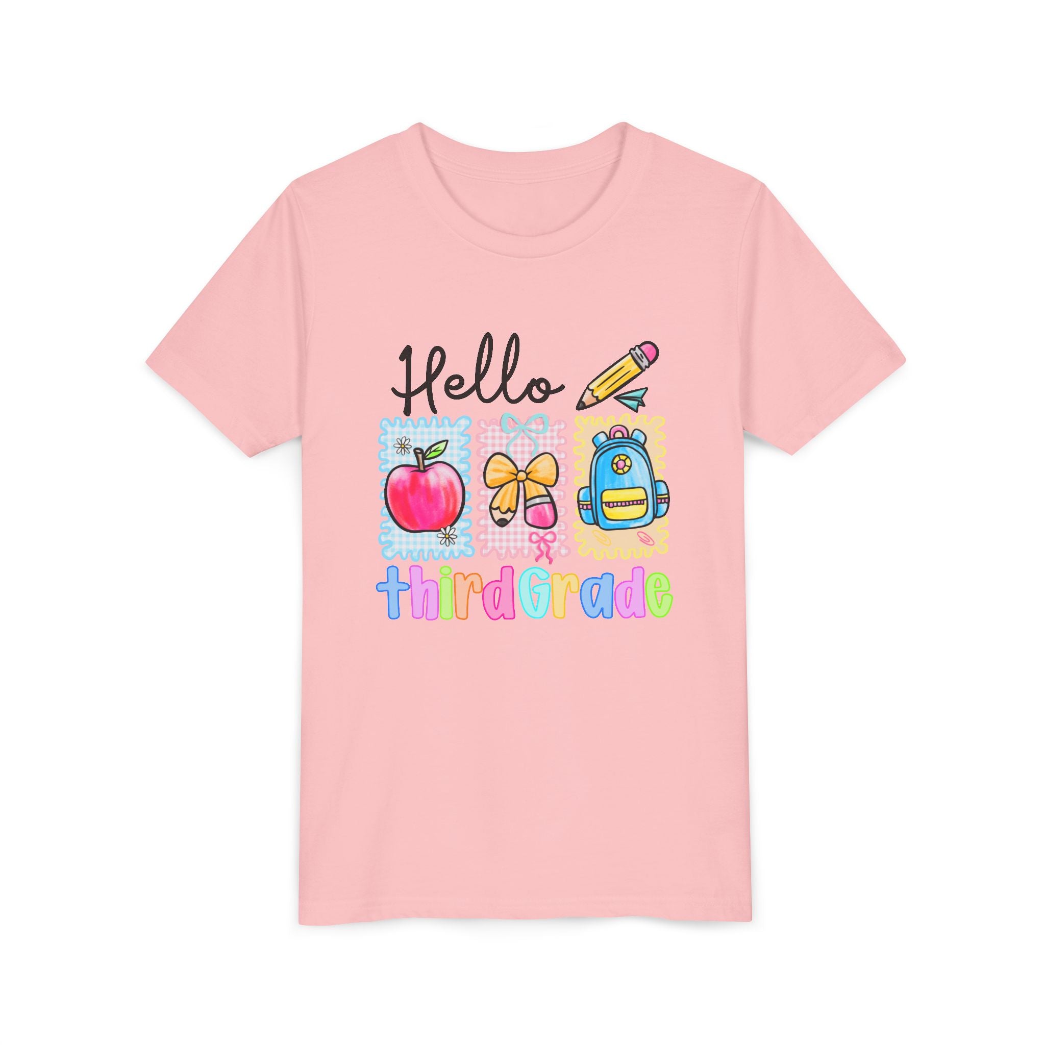 HELLO 3RD GRADE, T-shirt, back to school youth