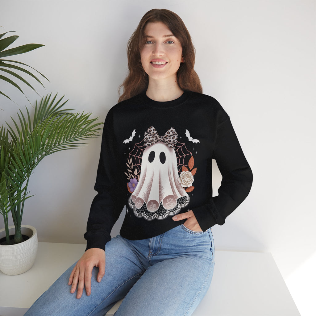 Halloween Ghosts Sweatshirt, Cozy Halloween Apparel, Unisex Crewneck, Fall Fashion, Spooky Season Gift, Boo-Themed Clothing