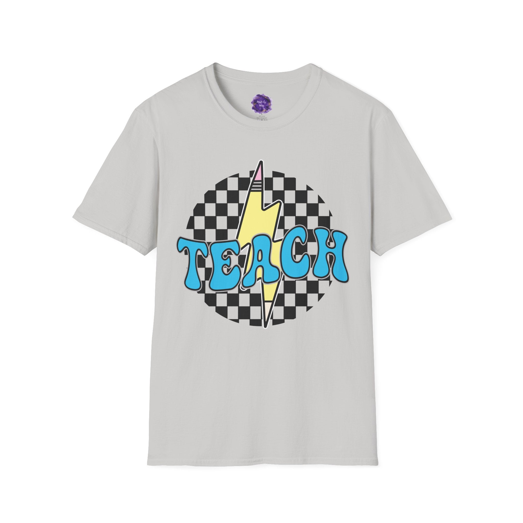 TEACH Unisex T-Shirt - lightning bolt pencil design