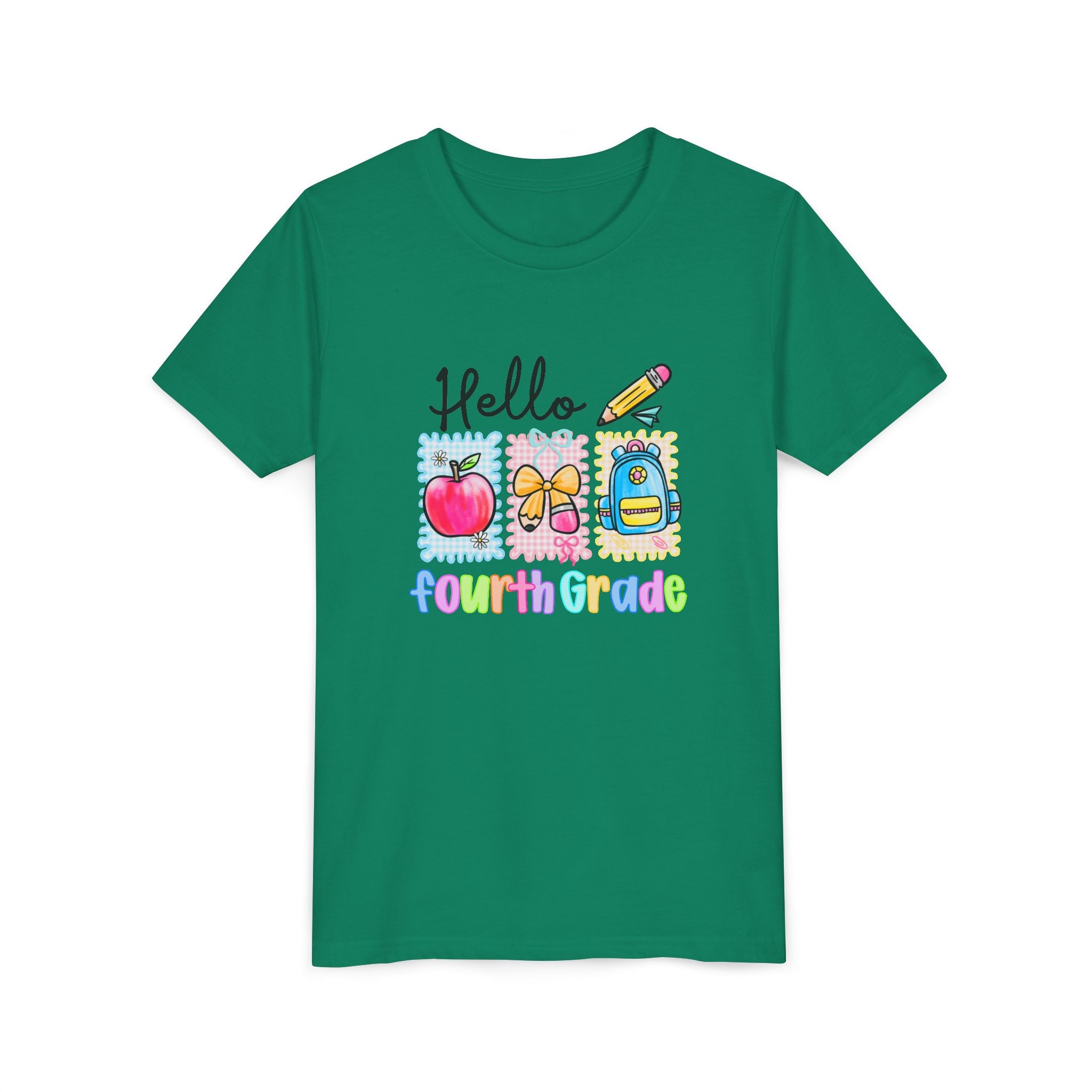 HELLO 4TH GRADE, T- Shirt - Youth Short Sleeve