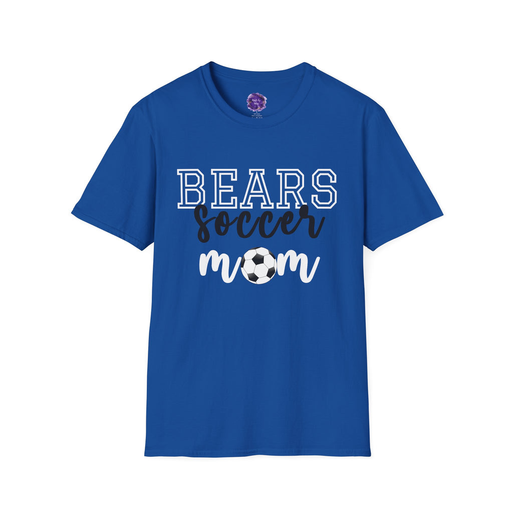 Bears Soccer Mom T-Shirt, Sporty Graphic Tee, Perfect for Team Spirit, Gift for Mom, Casual Wear,