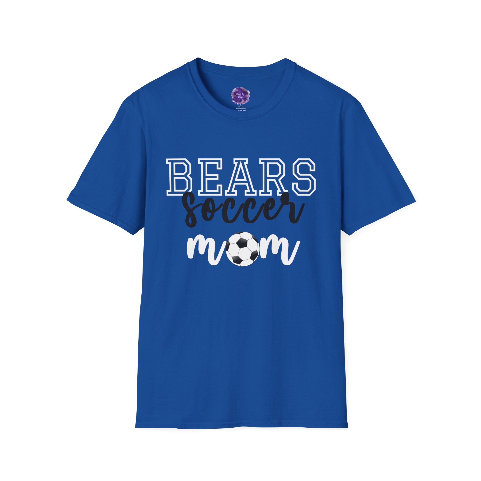 Bears Soccer Mom T-Shirt, Sporty Graphic Tee, Perfect for Team Spirit, Gift for Mom, Casual Wear,