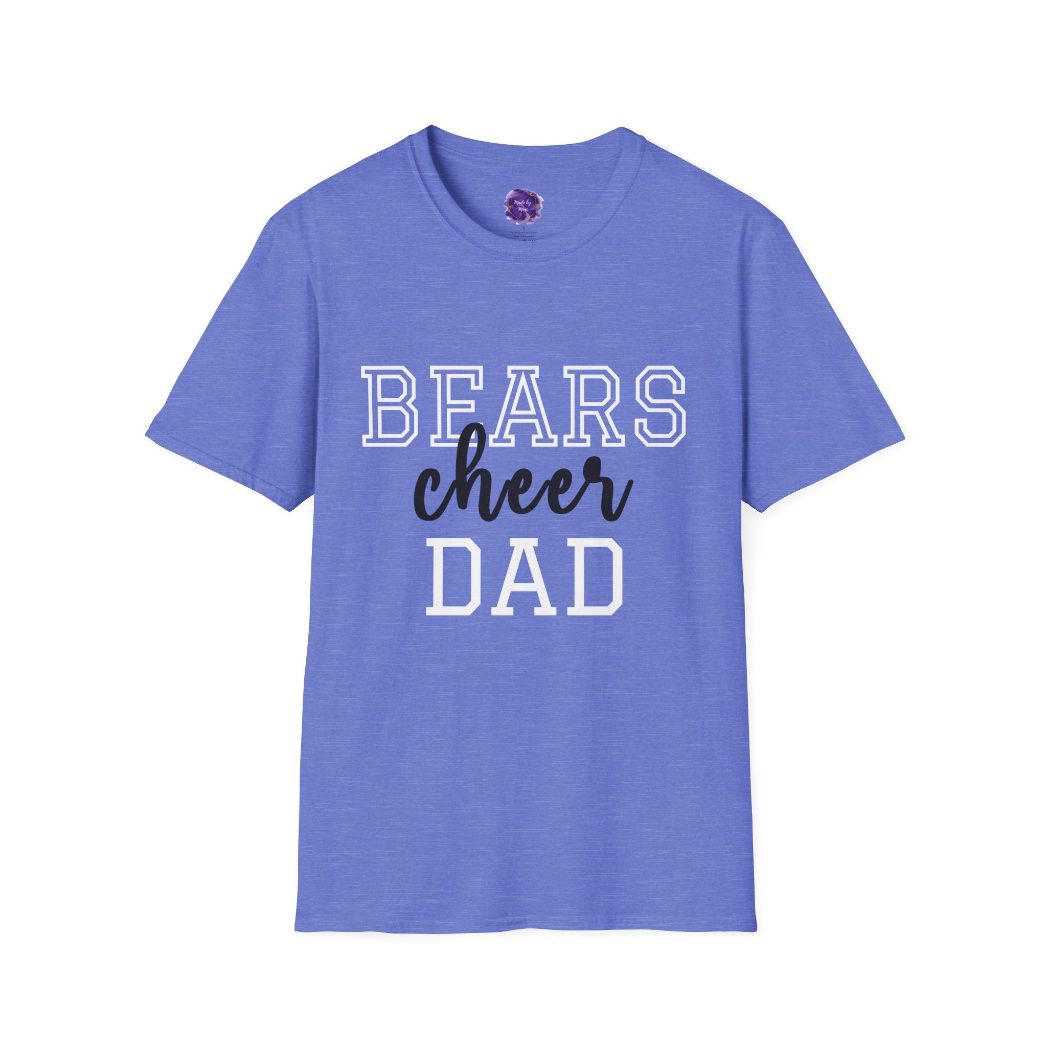 Bears Cheer Dad T-Shirt, Unisex Sports Tee, Dad Gift Shirt, Father’s Day Apparel, Family Game Day Top
