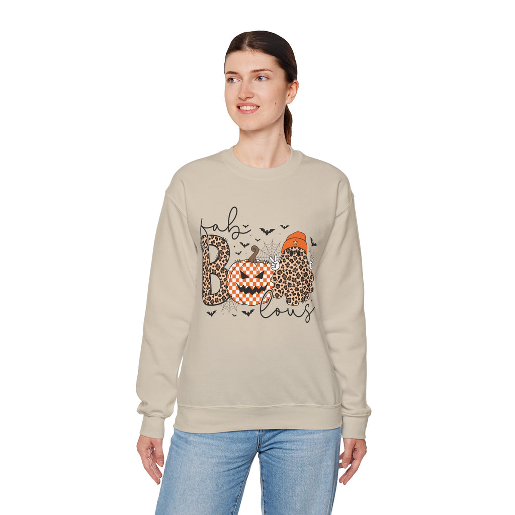 Fabulous Halloween Sweatshirt, Cozy Fall Fashion, Pumpkin Sweatshirt, Unisex Crewneck, Halloween Outfit, Spooky Season Apparel