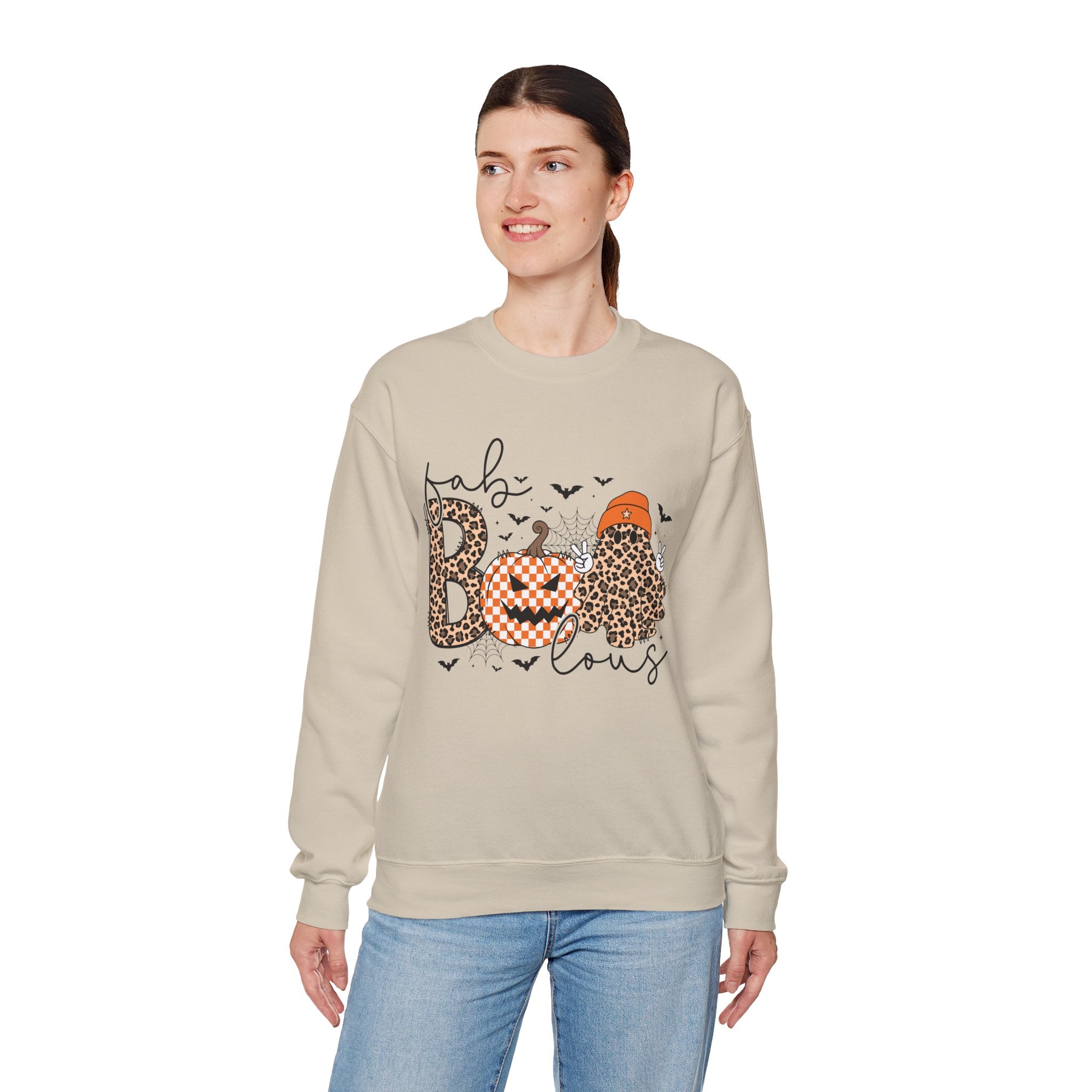 Fabulous Halloween Sweatshirt, Cozy Fall Fashion, Pumpkin Sweatshirt, Unisex Crewneck, Halloween Outfit, Spooky Season Apparel