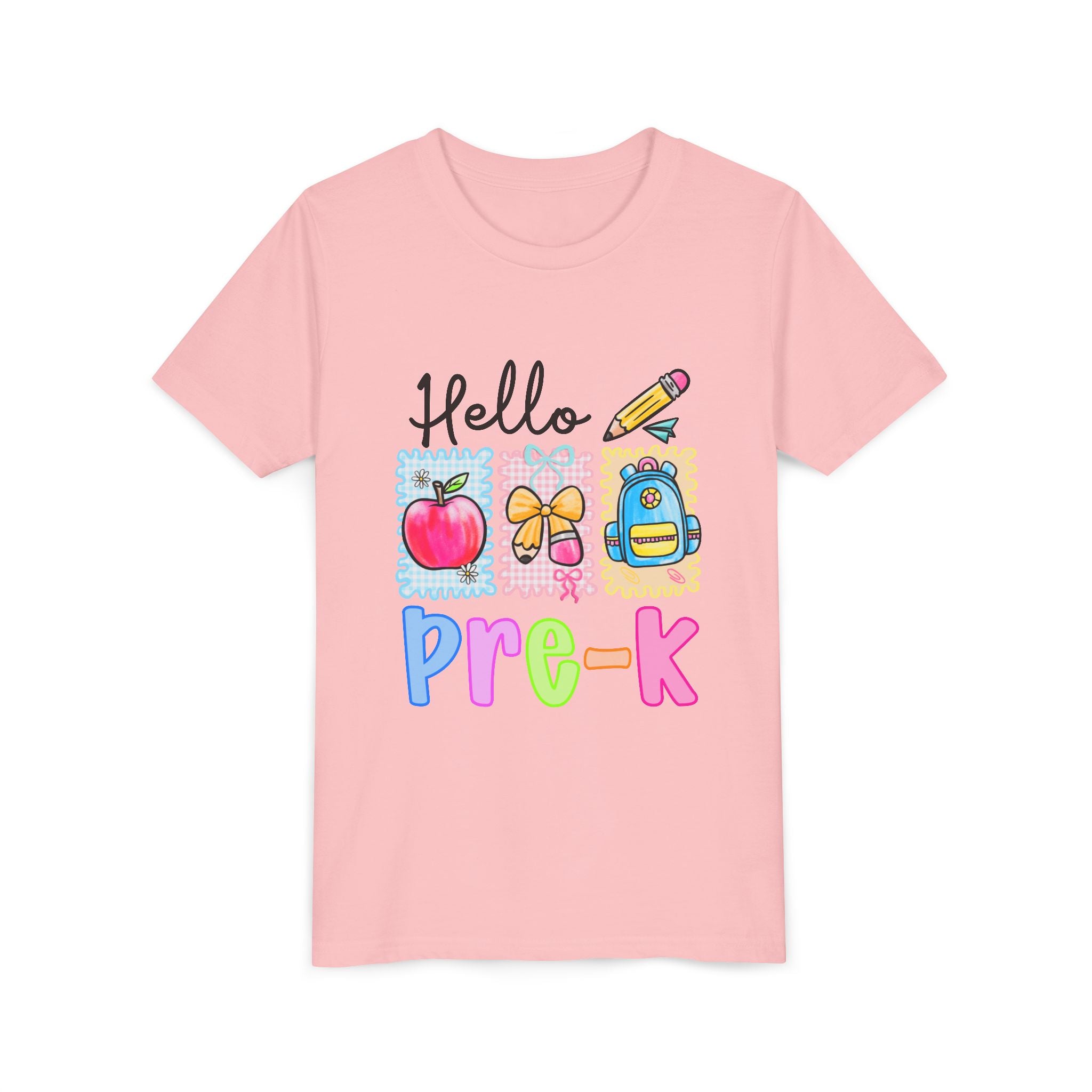 HELLO PRE-K,  Tee for Kids, Back to School Shirt, Preschool T-Shirt, Toddler Outfits, Fun Classroom Wear