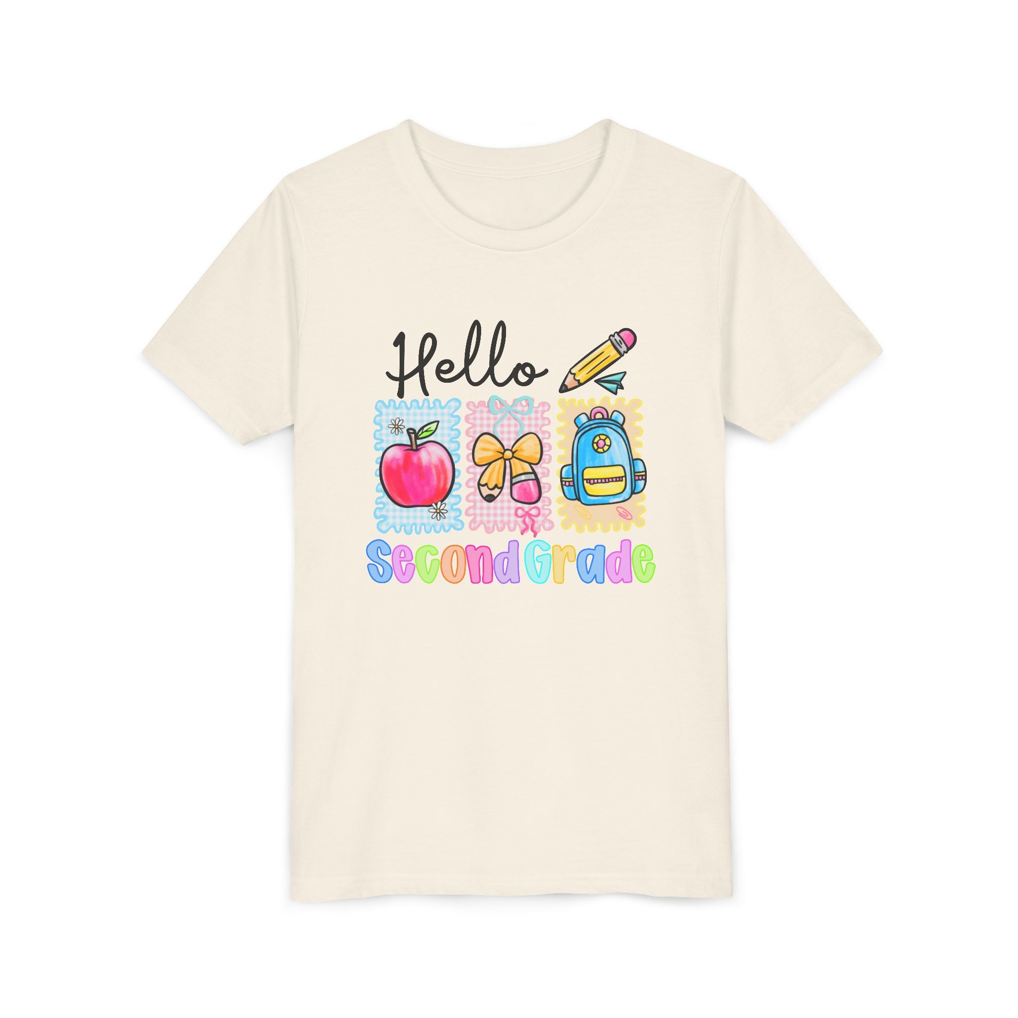 HELLO 2ND GRADE, T-shirt, back to school, youth