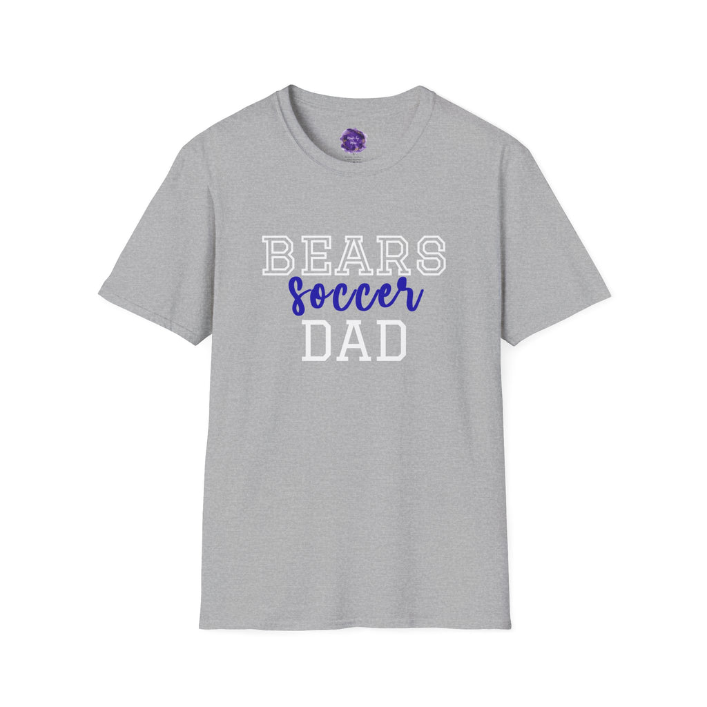 Bears Soccer Dad T-Shirt, Sporty Graphic Tee, Perfect for Team Spirit, Gift for Dad, Casual Wear,