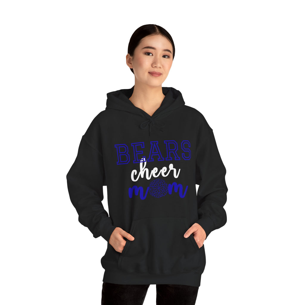 Bears Cheer Mom Hoodie, Unisex Heavy Blend Sweatshirt, Sports Apparel, Team Spirit Wear, Football Game Outfit, Personalized Gift