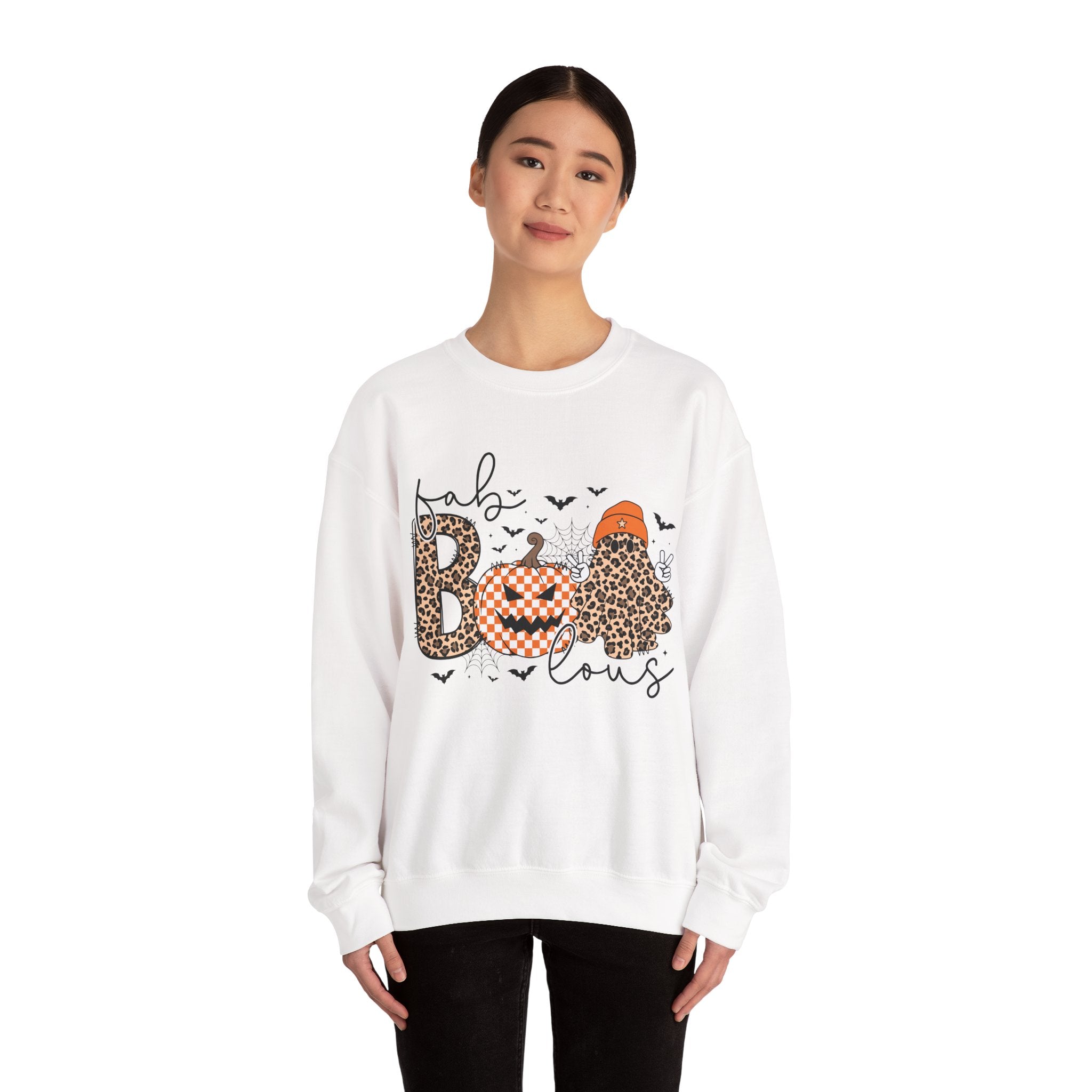 Fabulous Halloween Sweatshirt, Cozy Fall Fashion, Pumpkin Sweatshirt, Unisex Crewneck, Halloween Outfit, Spooky Season Apparel