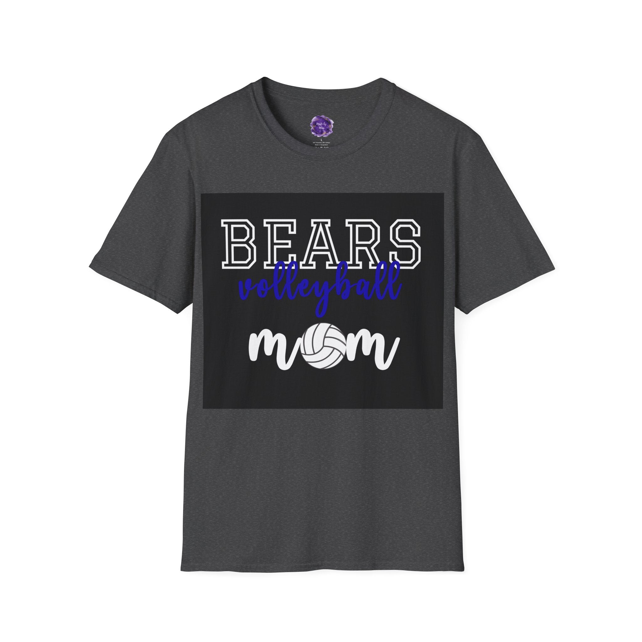 Bears Volleyball Mom T-Shirt | Unisex Sports Tee for Supportive Moms | Perfect Gift for Game Days, Birthdays, Holidays