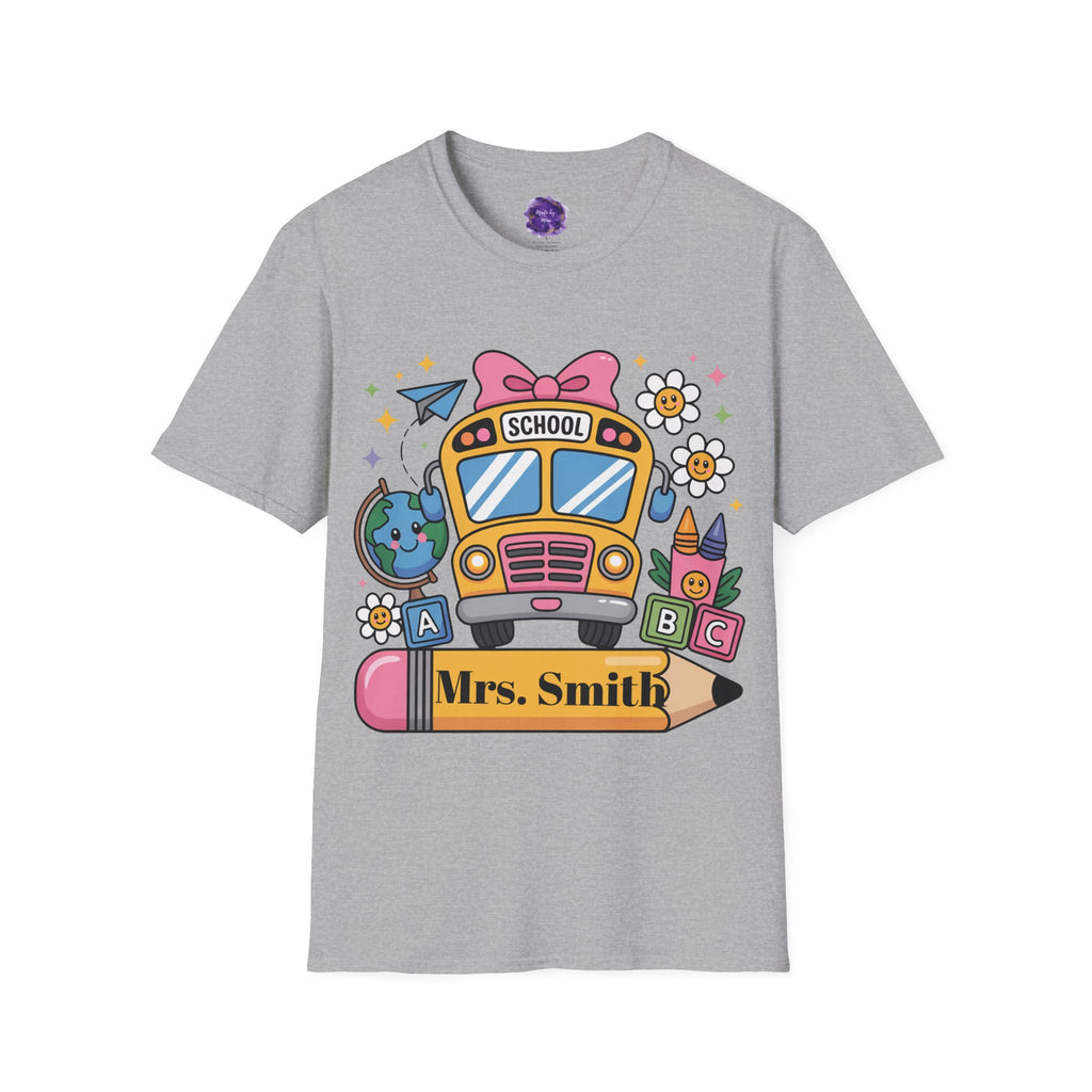 SCHOOL BUS THEME, Unisex T-Shirt, Personalization