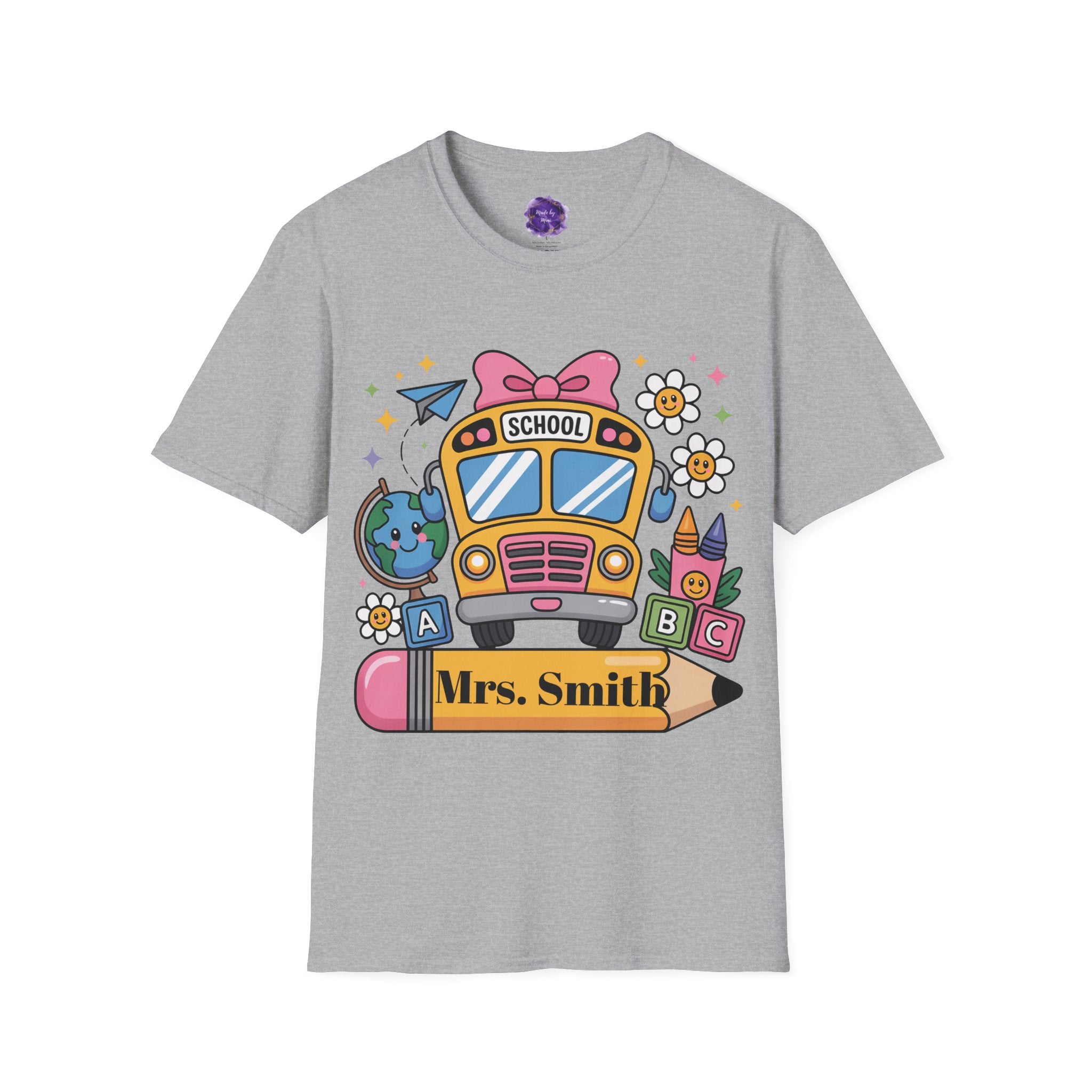 SCHOOL BUS THEME, Unisex T-Shirt, Personalization