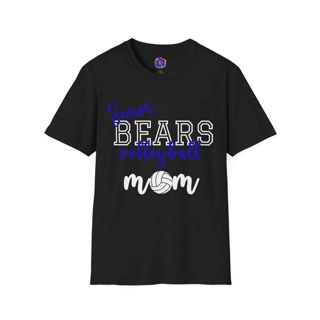 Senior Bears Volleyball Mom T-Shirt | Unisex Sports Tee for Supportive Moms | Perfect Gift for Game Days, Birthdays, Holidays