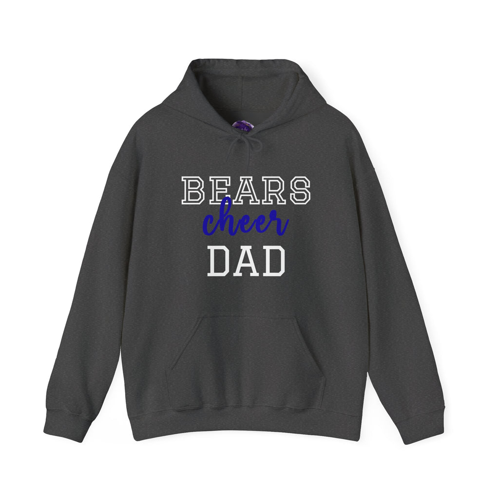 Bears Cheer Dad Hoodie - Unisex Heavy Blend™ Sweatshirt, Perfect for Game Days, Sports Events, Family Gatherings, Celebrations
