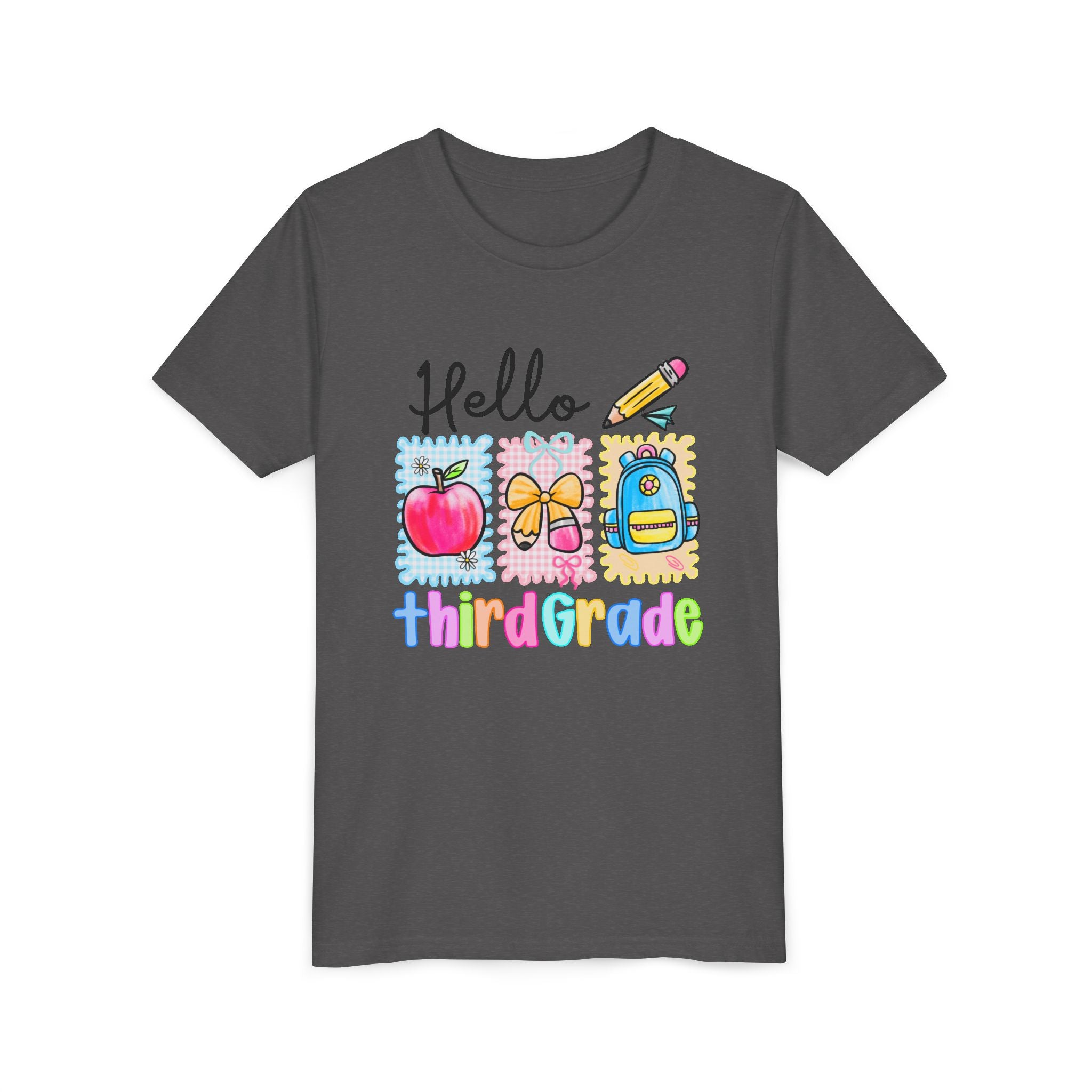 HELLO 3RD GRADE, T-shirt, back to school youth