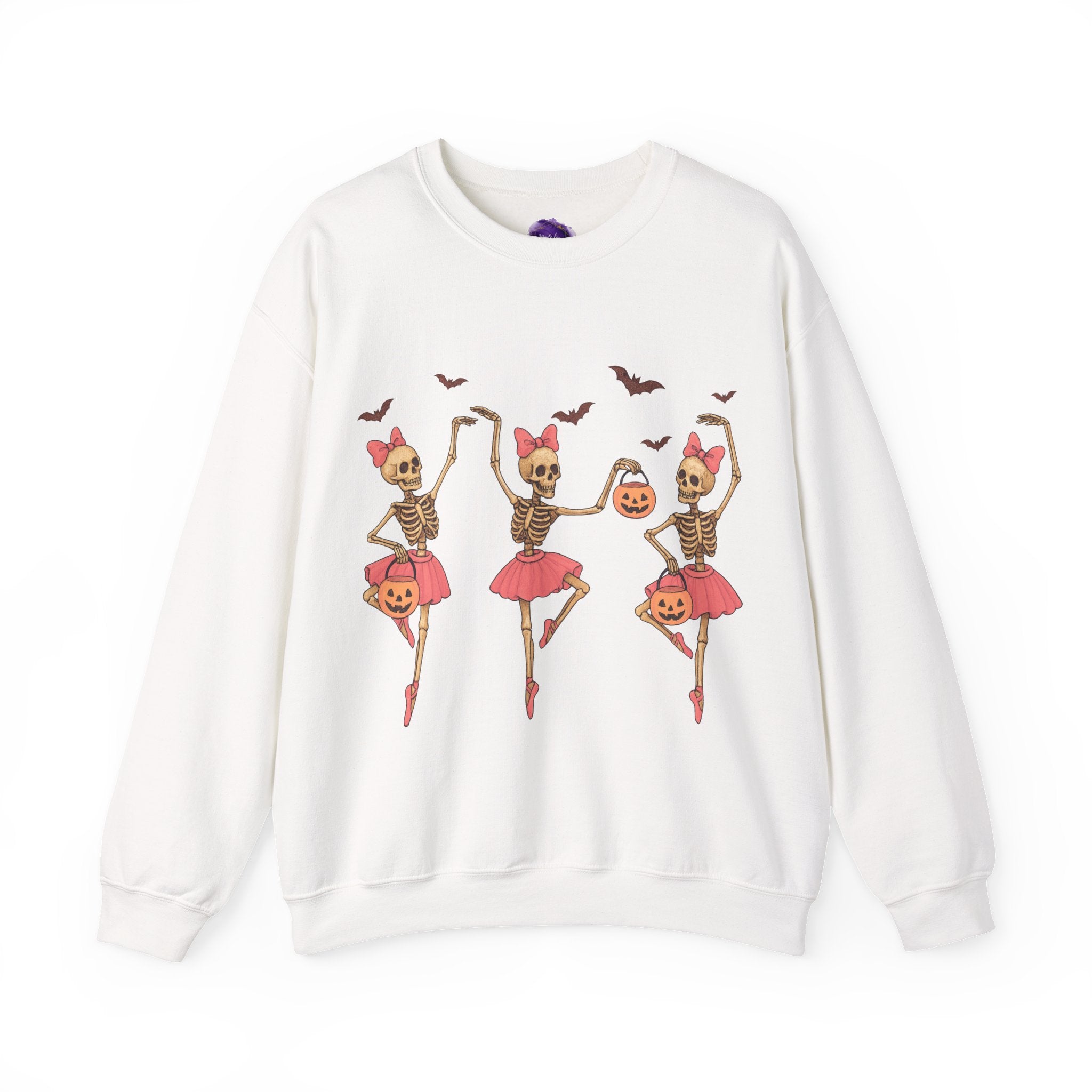 Ballerina Skeleton's / Halloween Sweatshirt, Cozy Halloween Apparel, Unisex Crewneck, Fall Fashion, Spooky Season Gift, Themed Clothing