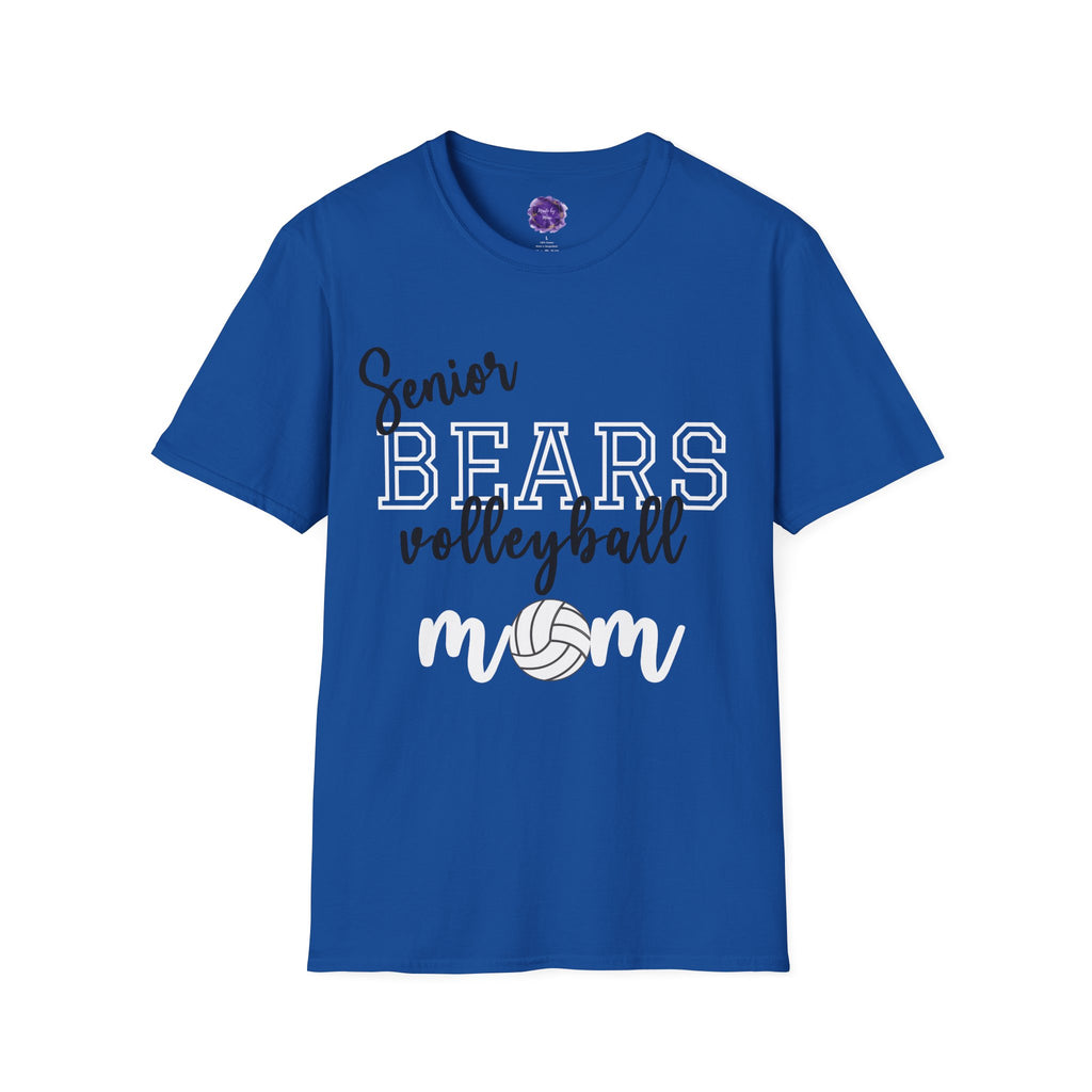Senior Bears Mom Volleyball T-Shirt | Unisex Sports Tee for Supportive Moms | Perfect Gift for Game Days, Birthdays, Holidays