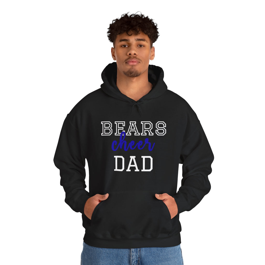 Bears Cheer Dad Hoodie - Unisex Heavy Blend™ Sweatshirt, Perfect for Game Days, Sports Events, Family Gatherings, Celebrations