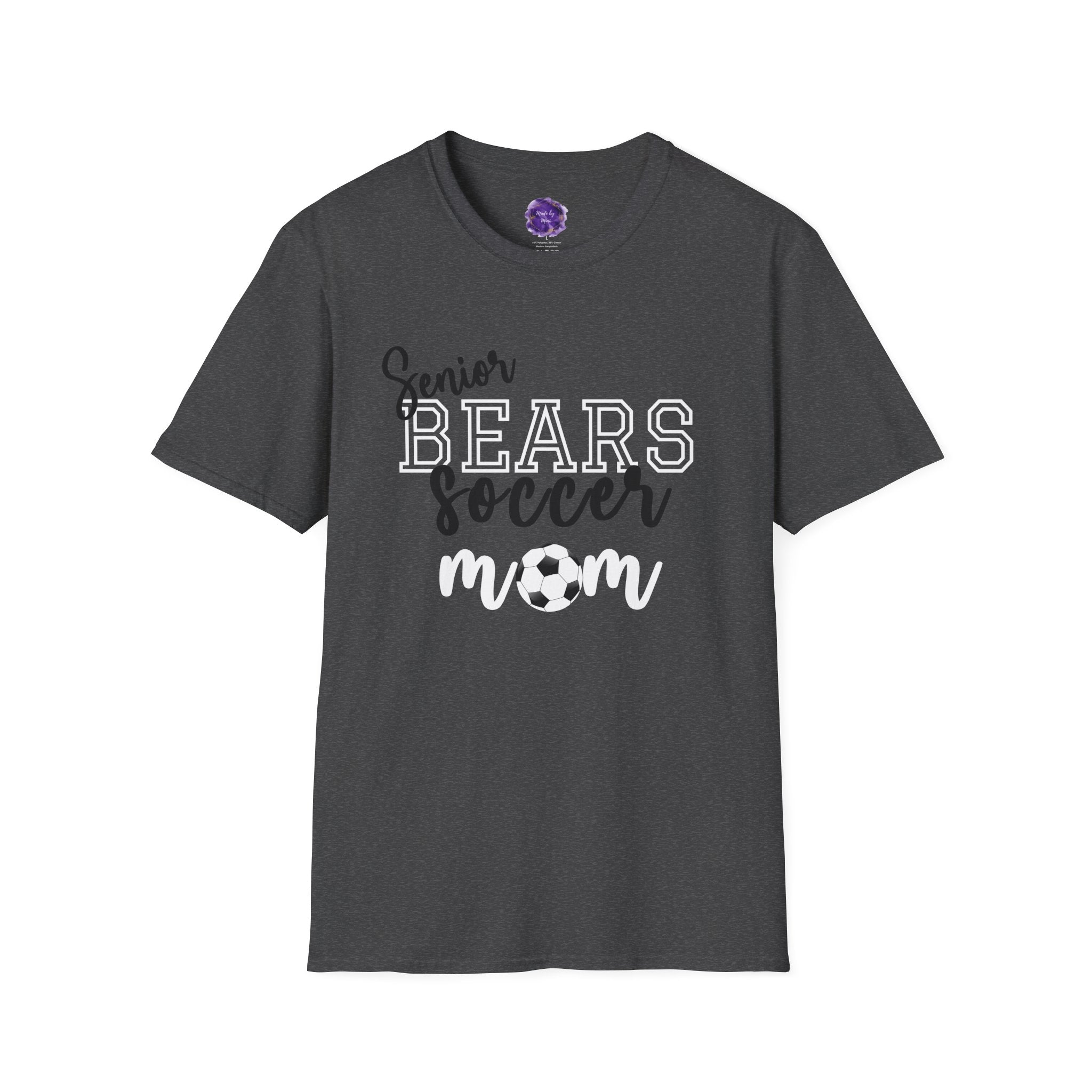 Senior Bears Soccer Mom T-Shirt, Sporty Graphic Tee, Perfect for Team Spirit, Gift for Mom, Casual Wear,